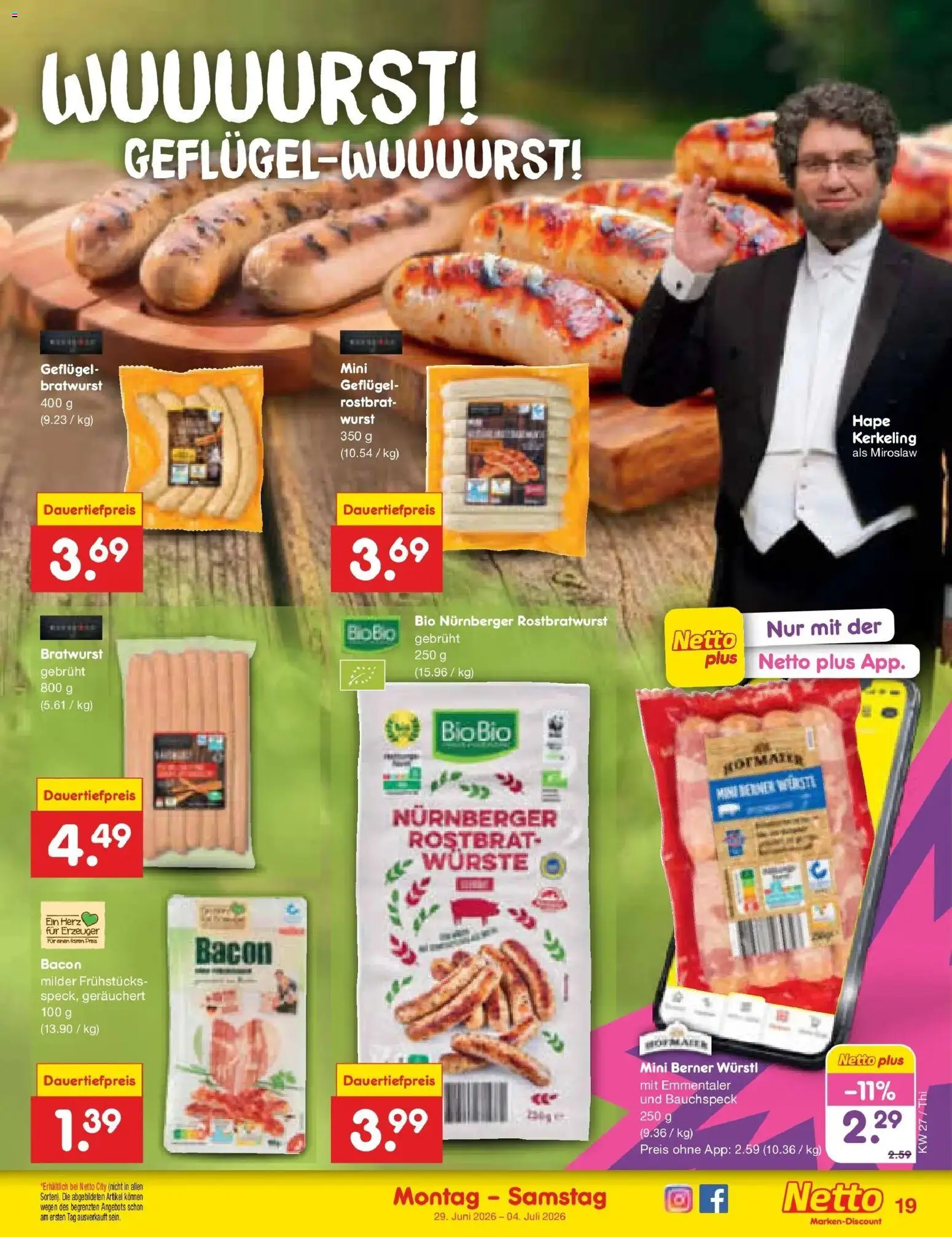 Netto Marken-Discount Prospekt Thiendorf – gültig ab 29.06.2026 | Seite: 27 | Produkte: Würstl, Bratwurst, Wurst