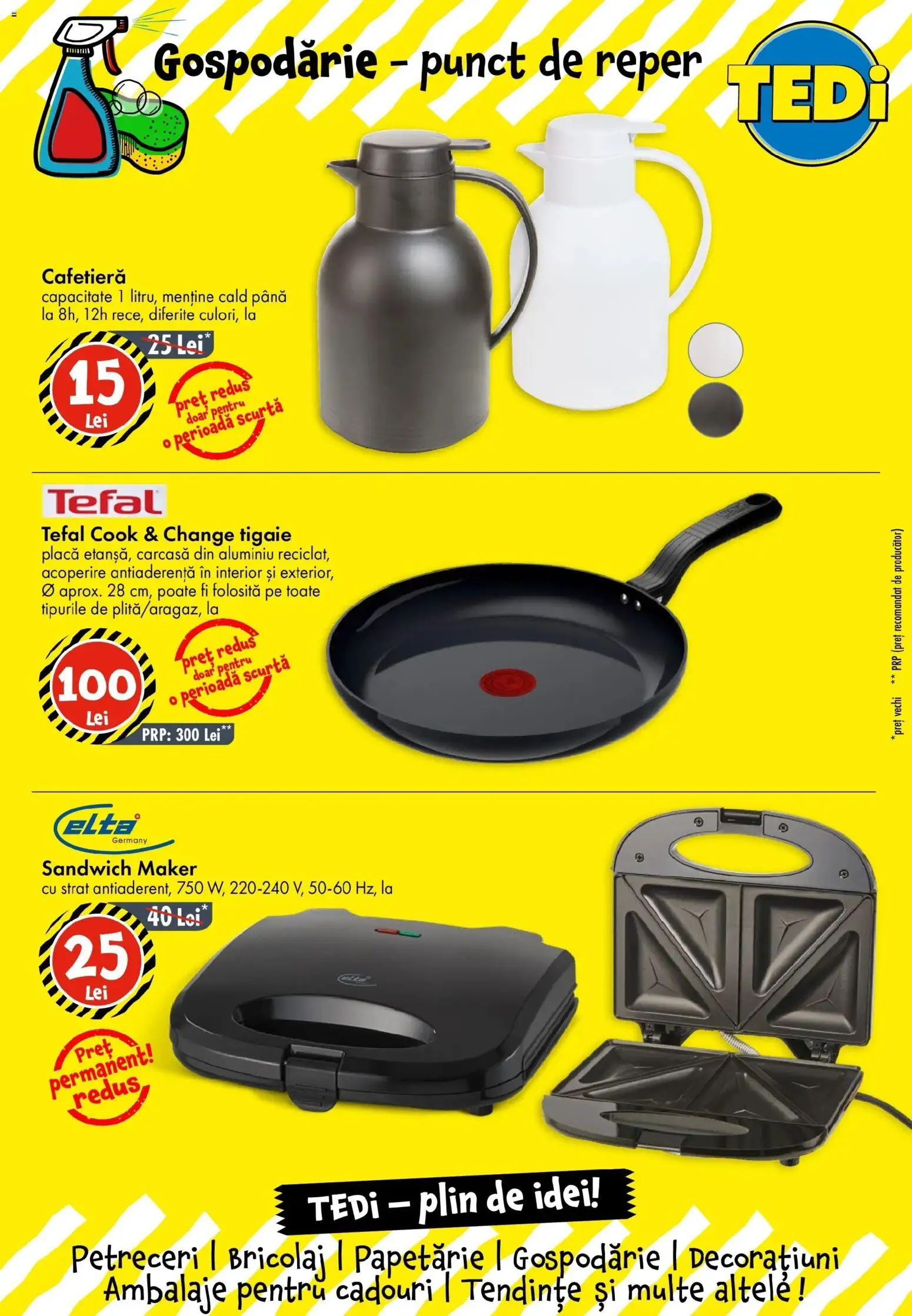 Noul catalog TEDi – valabil de la 29.03.2026 | Pagină: 9 | Produse: Carcasă, Tigaie, Cafetieră