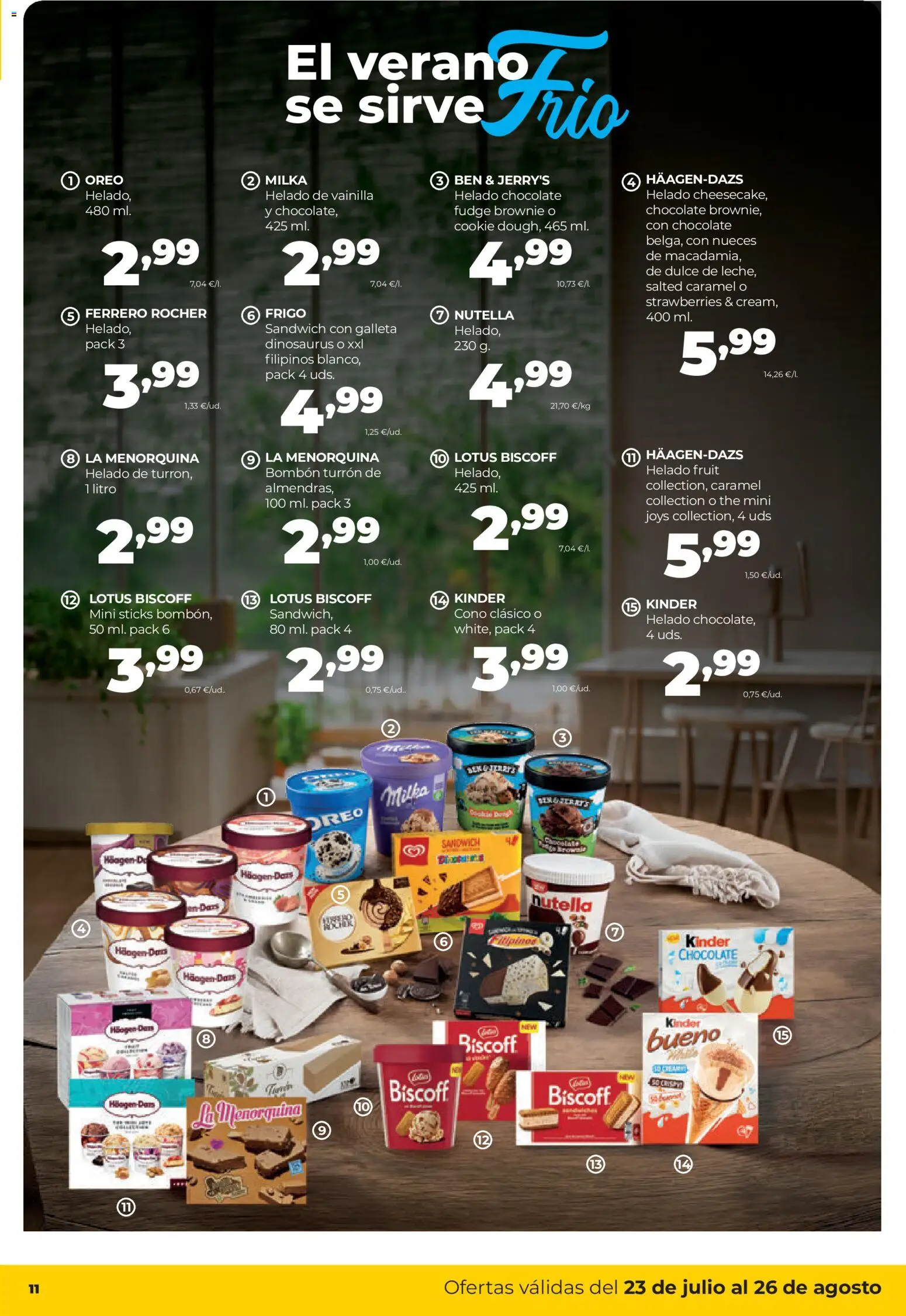 Alimerka folleto Asturias │ válido desde el 23/07/2026 | Página: 11 | Productos: Chocolate, Helado