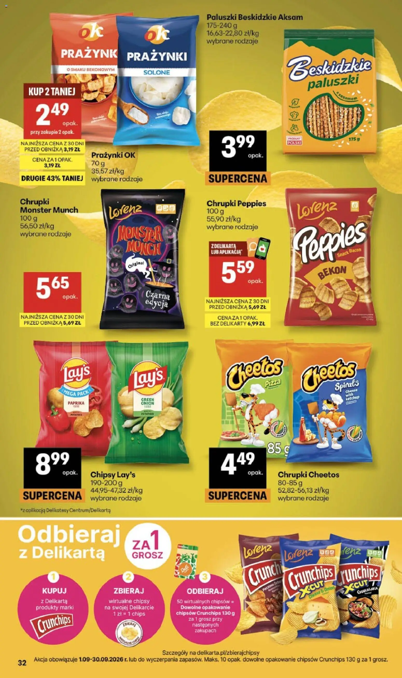 Delikatesy Centrum gazetka od 10.09.2026 | Strona: 32 | Produkty: Ketchup, Bekon, Paluszki, Pizza