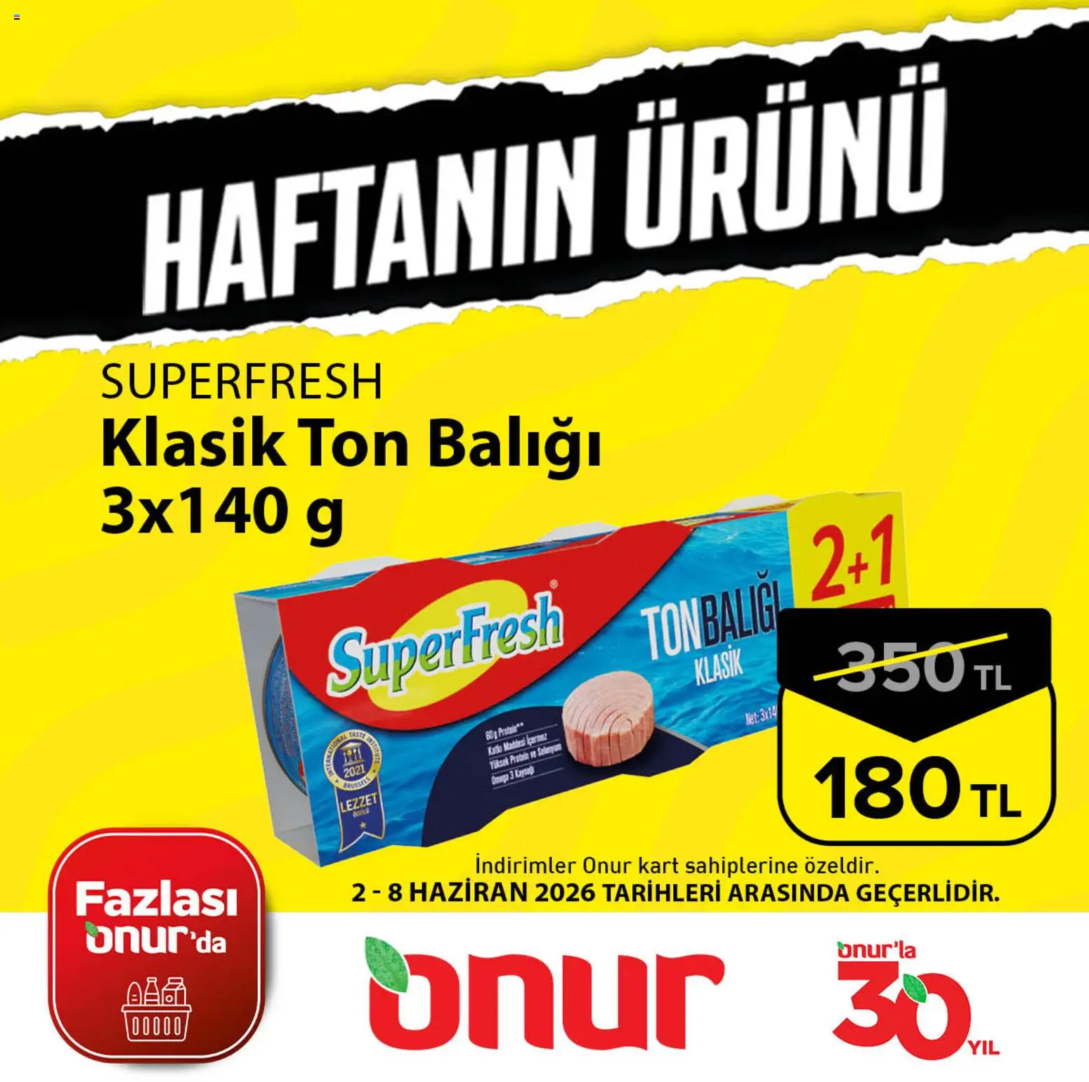 Onur Market - Haftanın Ürünü - 02.06.2026 tarihinden itibaren geçerlidir | Sayfa: 1 | Ürünler: Ton balığı