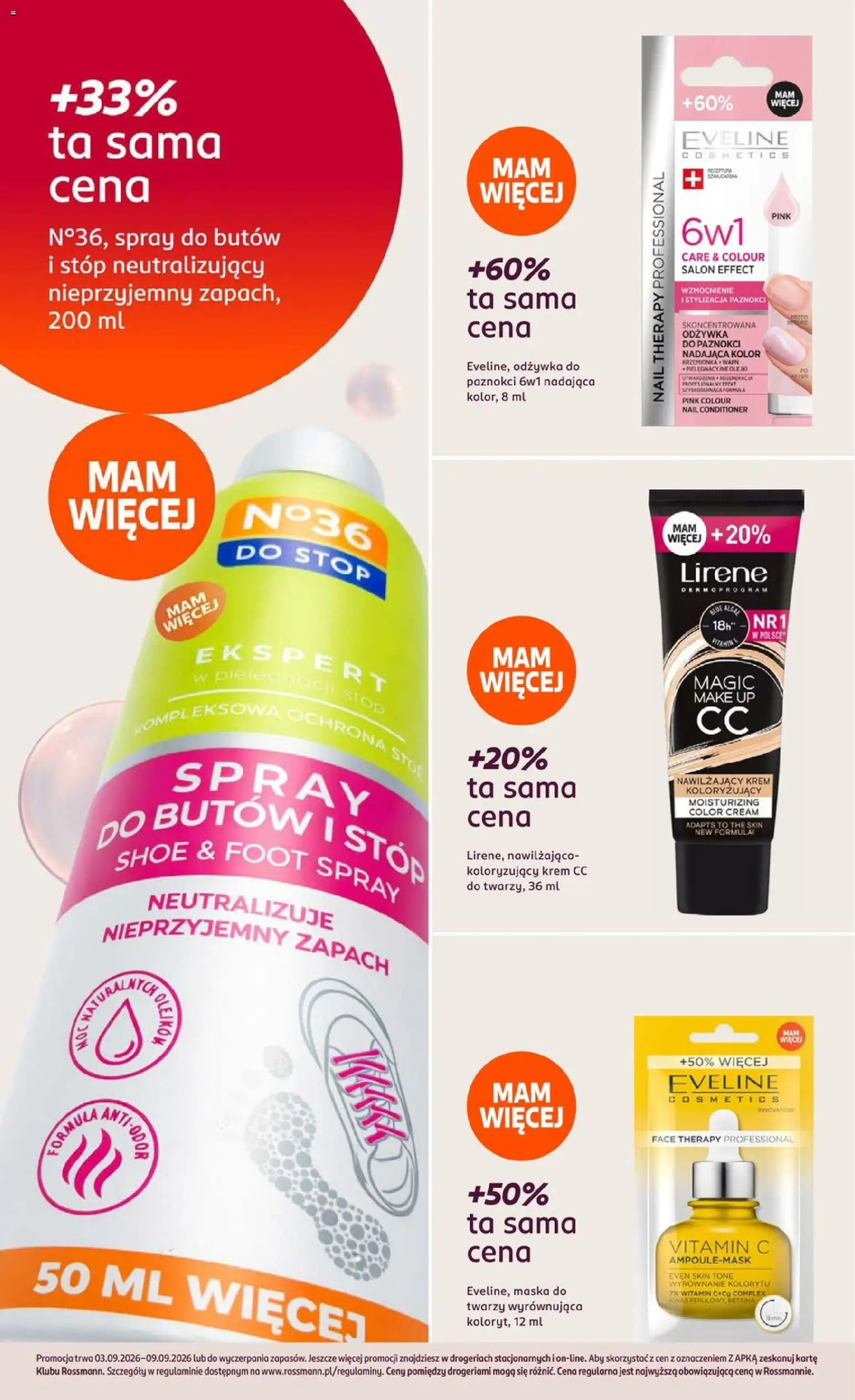 Rossmann gazetka od 03.09.2026 | Strona: 10 | Produkty: Zapach, Maska, Krem, Odżywka do paznokci
