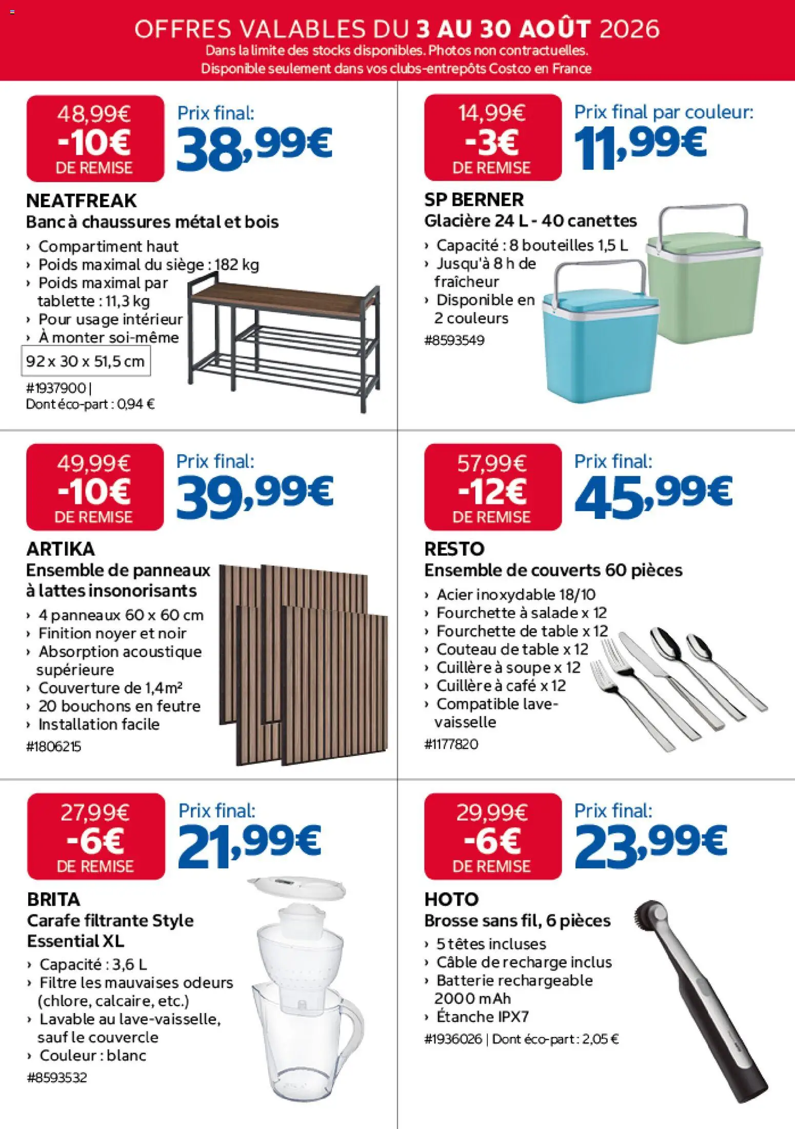 {H1} | Page: 3 | Produits: Câble, Brosse, Couverture, Glacière