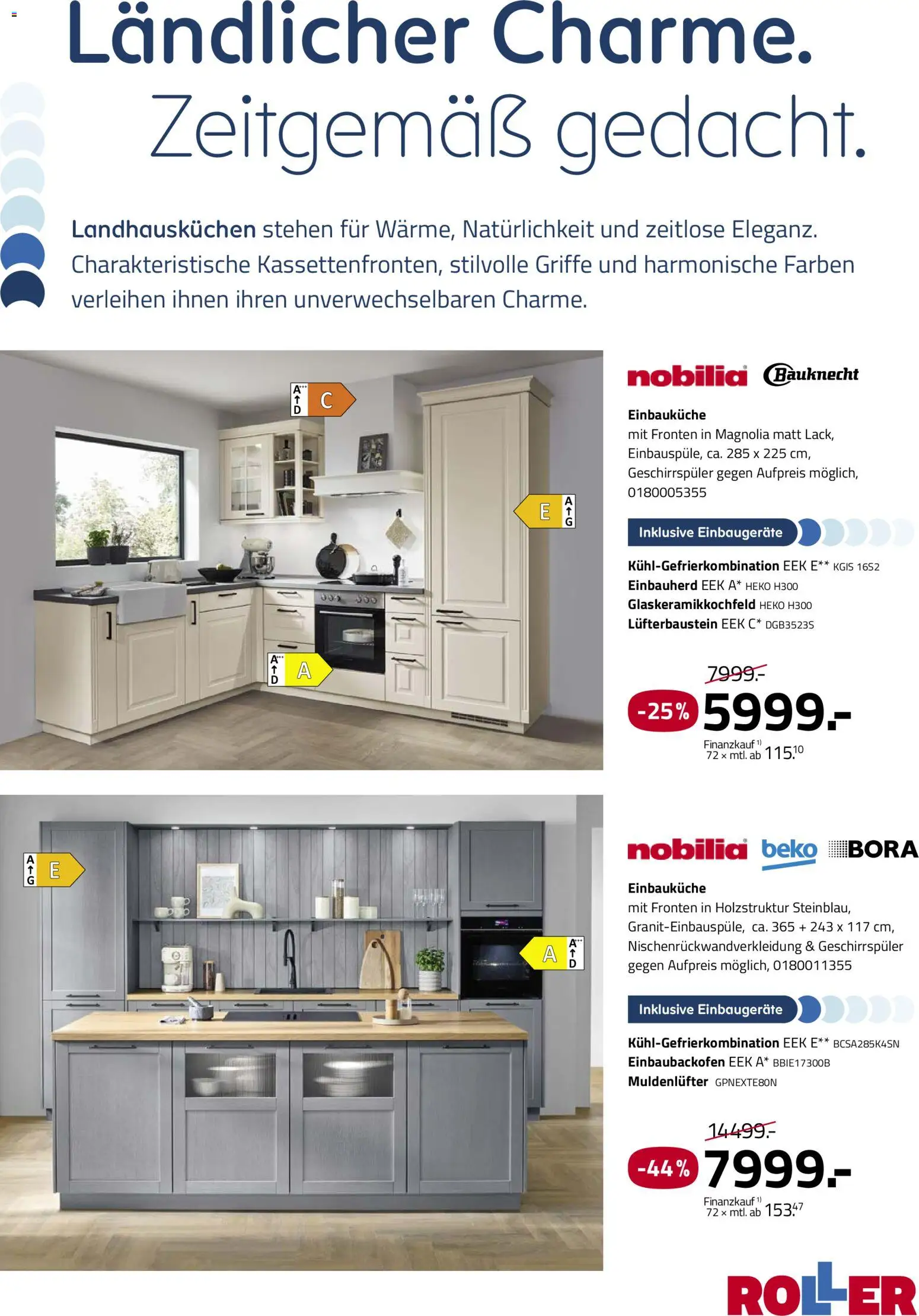 Roller Deine Küche 2026 – gültig ab 19.03.2026 | Seite: 29 | Produkte: Geschirrspüler, Einbauküche, Kühlgefrierkombination
