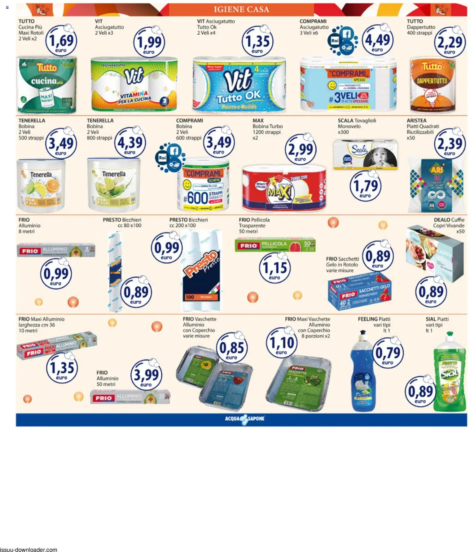 Volantino Acqua e Sapone del 10/08/2026 | Pagina: 13 | Prodotti: Sapone, Scala, Asciugatutto, Pellicola