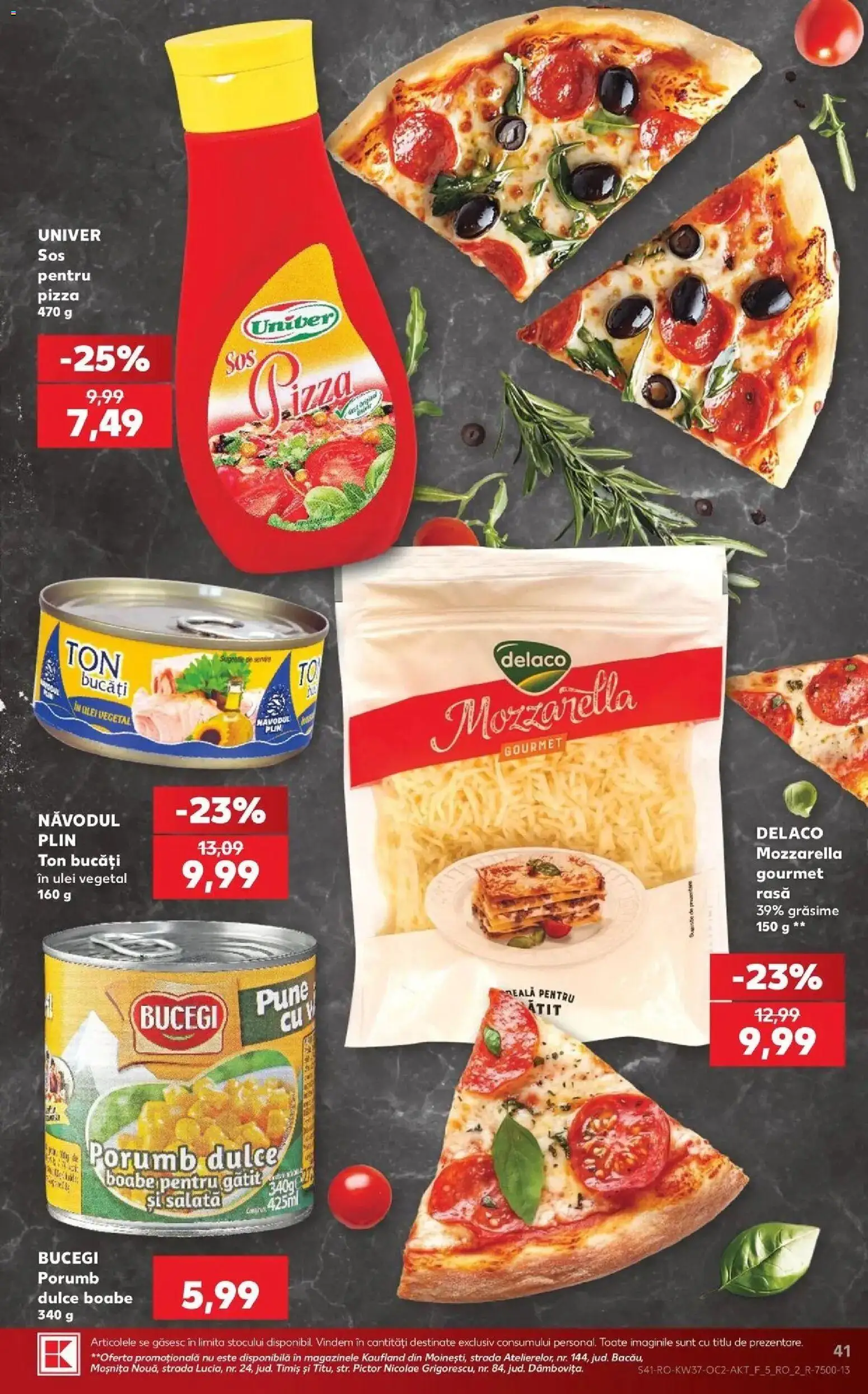 Kaufland Viseu de Sus 09.09.2026 - Revista si Oferta | Pagină: 41 | Produse: Mozzarella, Ulei, Pizza, Salată