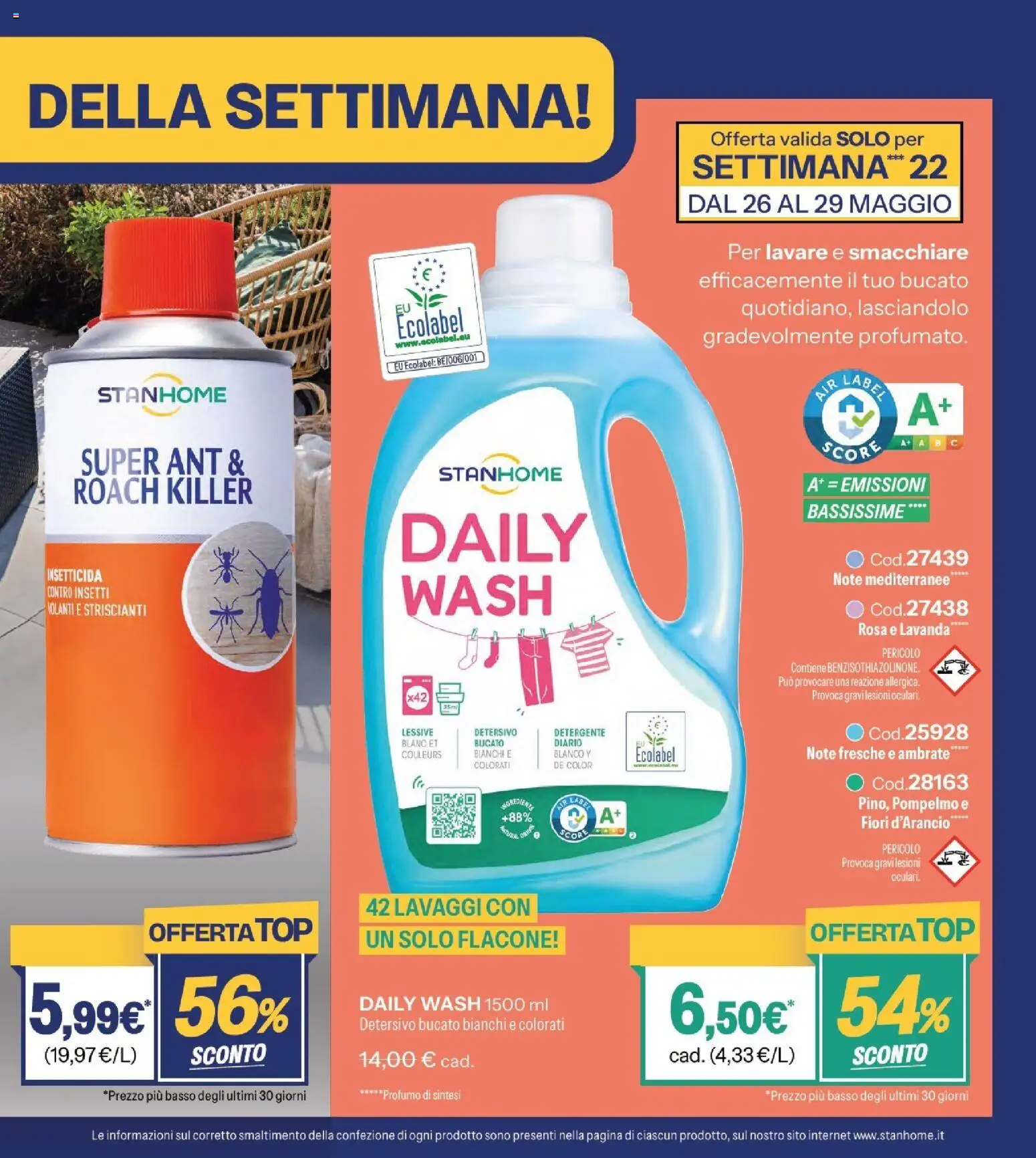 Volantino Stanhome del 12.05.2026 | Pagina: 3 | Prodotti: Detergente, Pompelmo, Top, Profumo