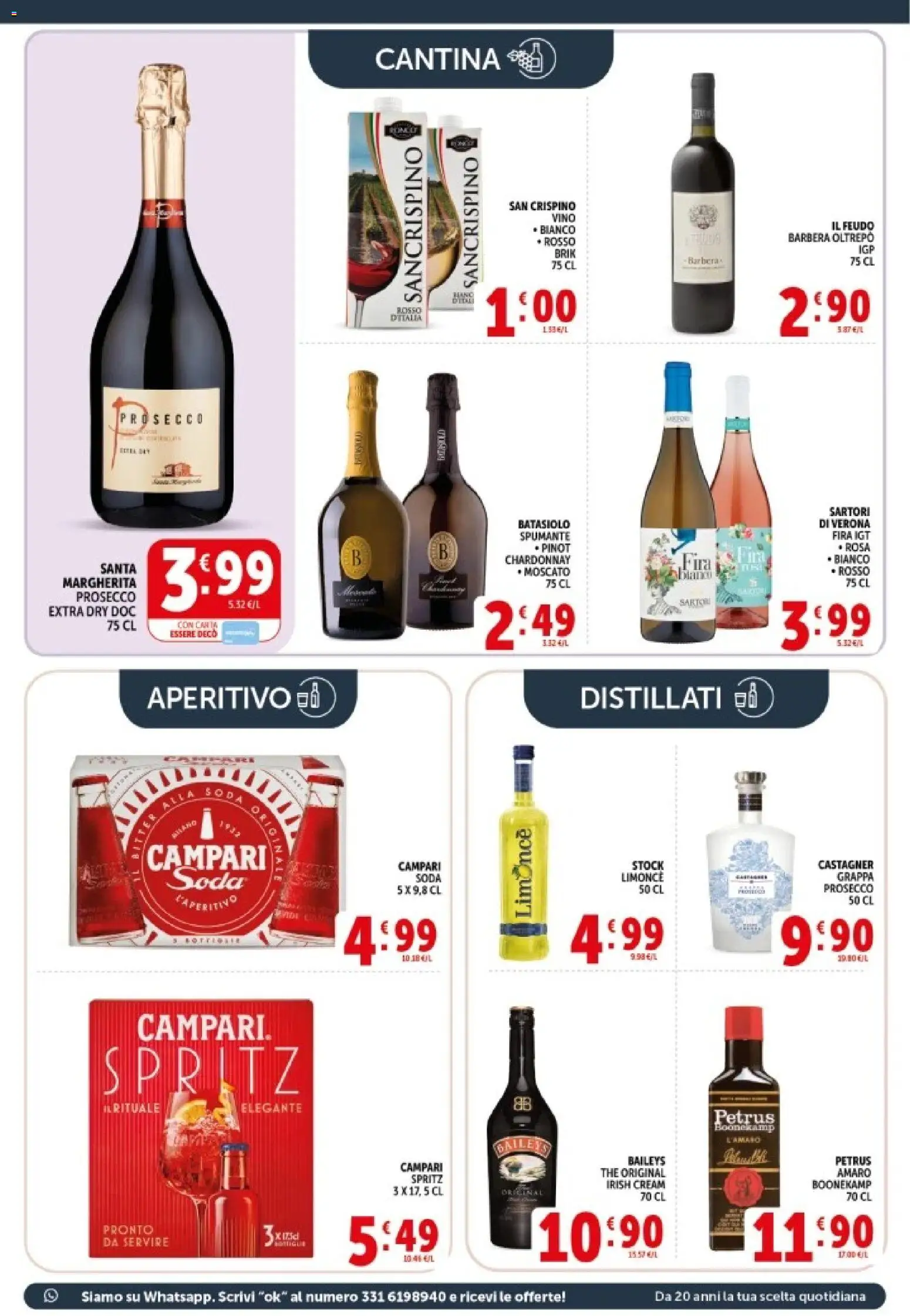 Volantino Decò del 08.06.2026 | Pagina: 18 | Prodotti: Prosecco, Vino, Spumante, Grappa