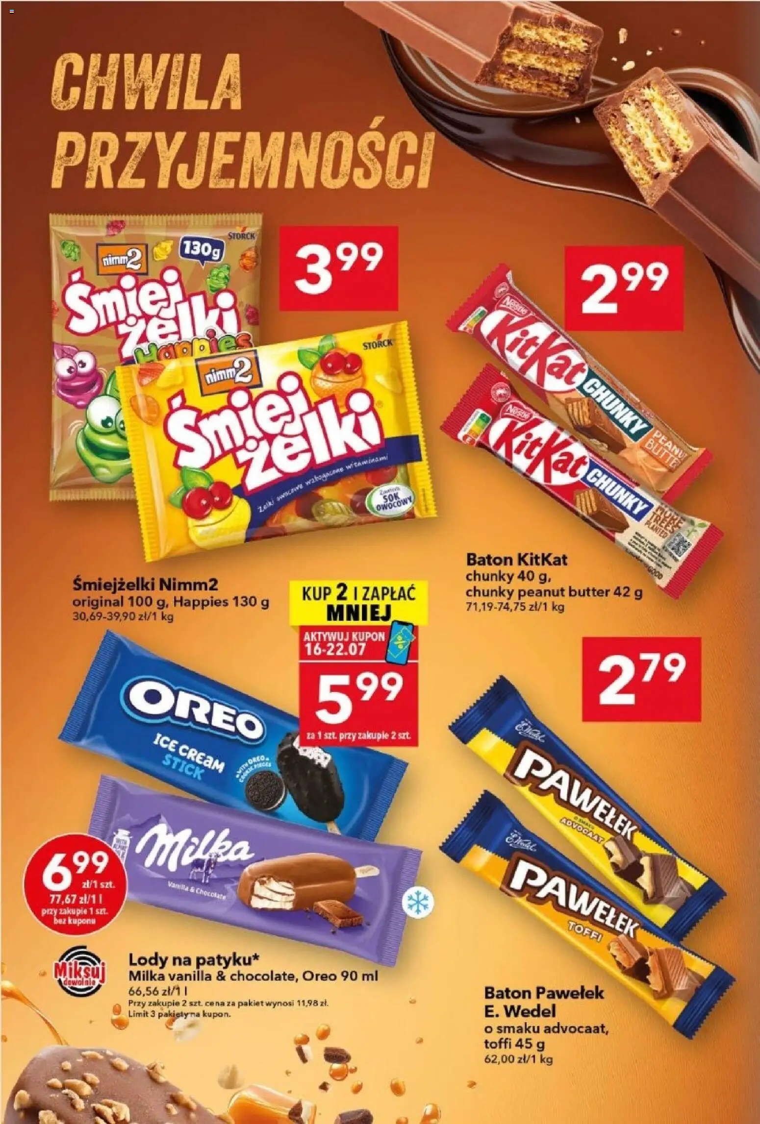 Lewiatan gazetka od 16.07.2026 | Strona: 4 | Produkty: Milka, Baton, Żelki, Lody