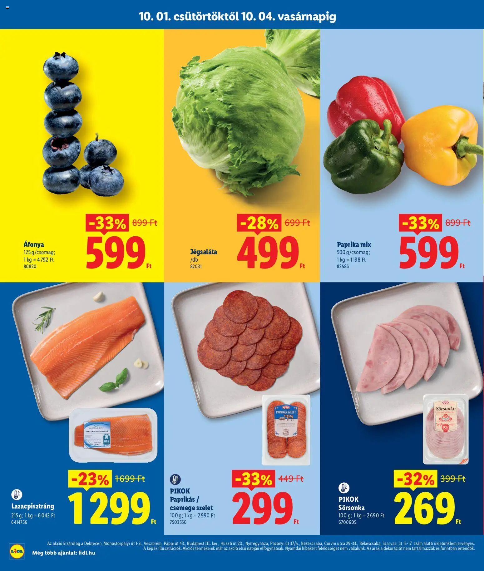 Lidl akciós ujság - amely érvényes a következő dátumtól: 2026.10.01. | Oldal: 2 | Termékek: Jégsaláta, Szarvasi, Pápai, Homár