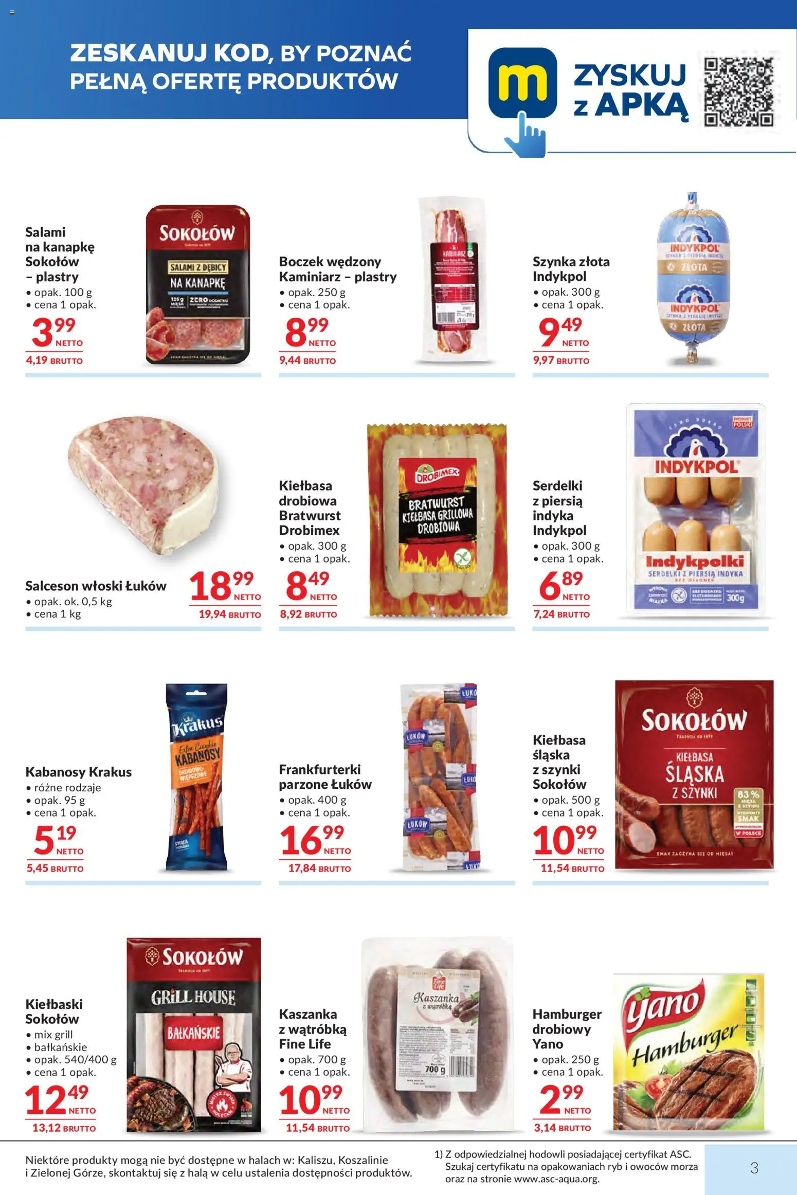 Makro gazetka od 14.04.2026 | Strona: 3 | Produkty: Frankfurterki, Wątróbka, Boczek wędzony, Boczek