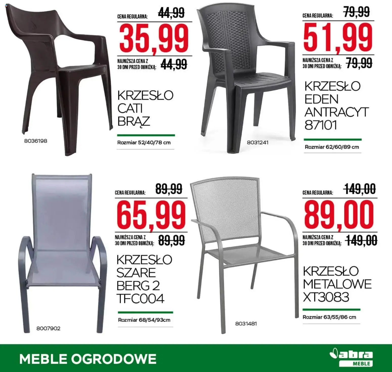 Abra meble gazetka od 27.05.2026 | Strona: 11 | Produkty: Krzesło, Meble ogrodowe