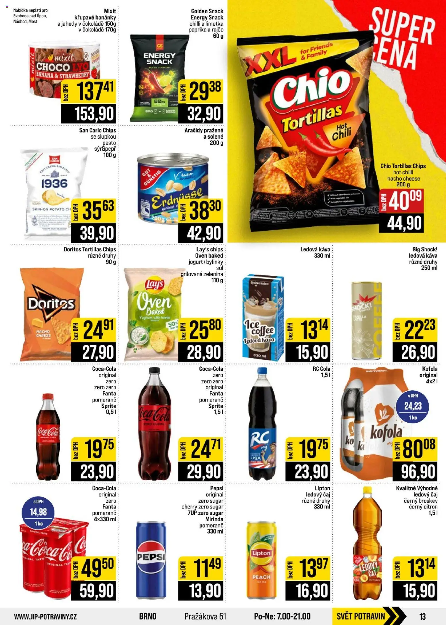 Jip leták - Cash & Carry od 19.08.2026 | Strana: 13 | Produkty: Ledová káva, Pesto, Sprite, Ledový čaj