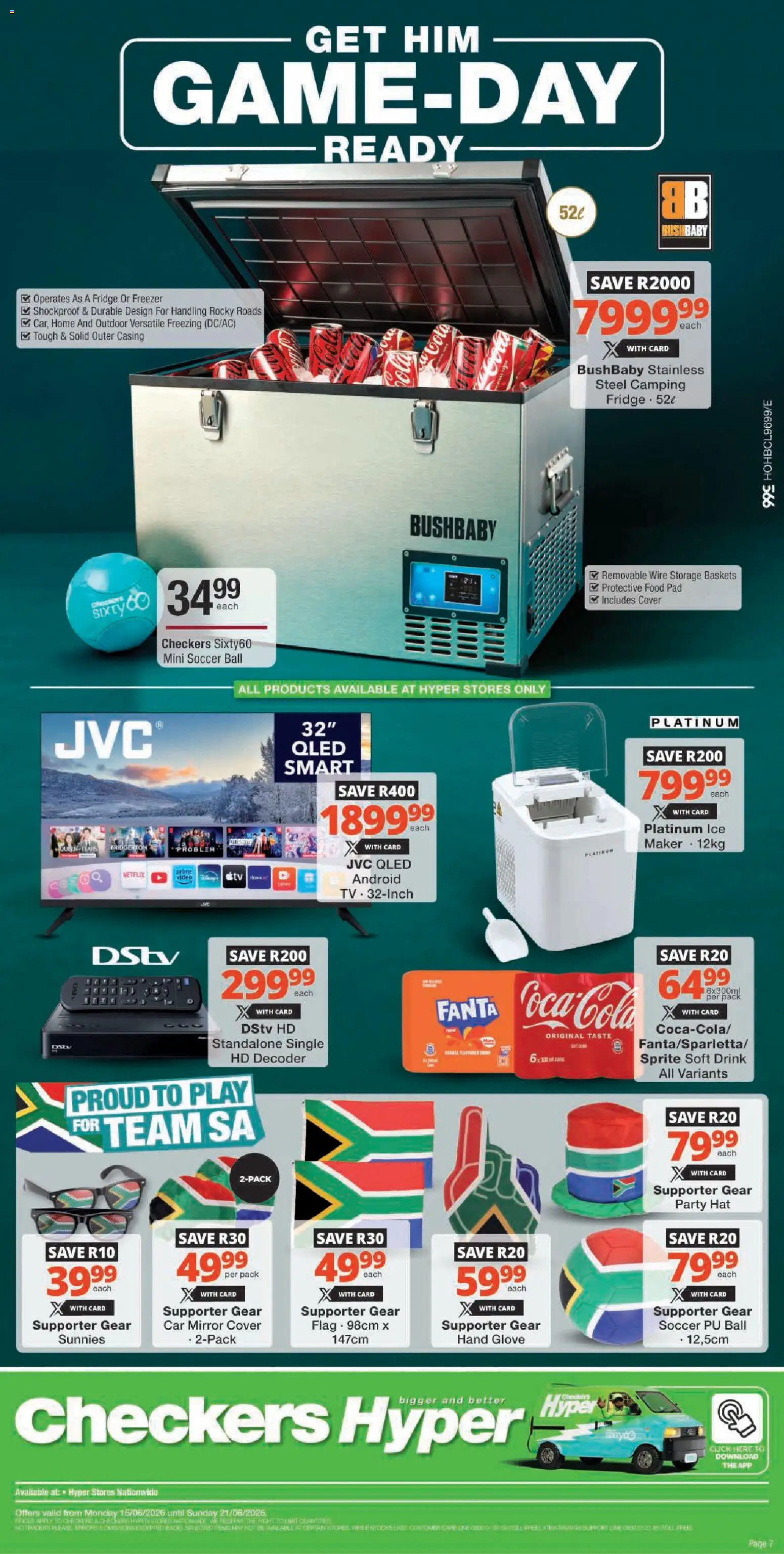 New Checkers catalogue – valid from 15.06.2026 | Page: 7 | Products: Cover, Glove, Fridge, Sprite