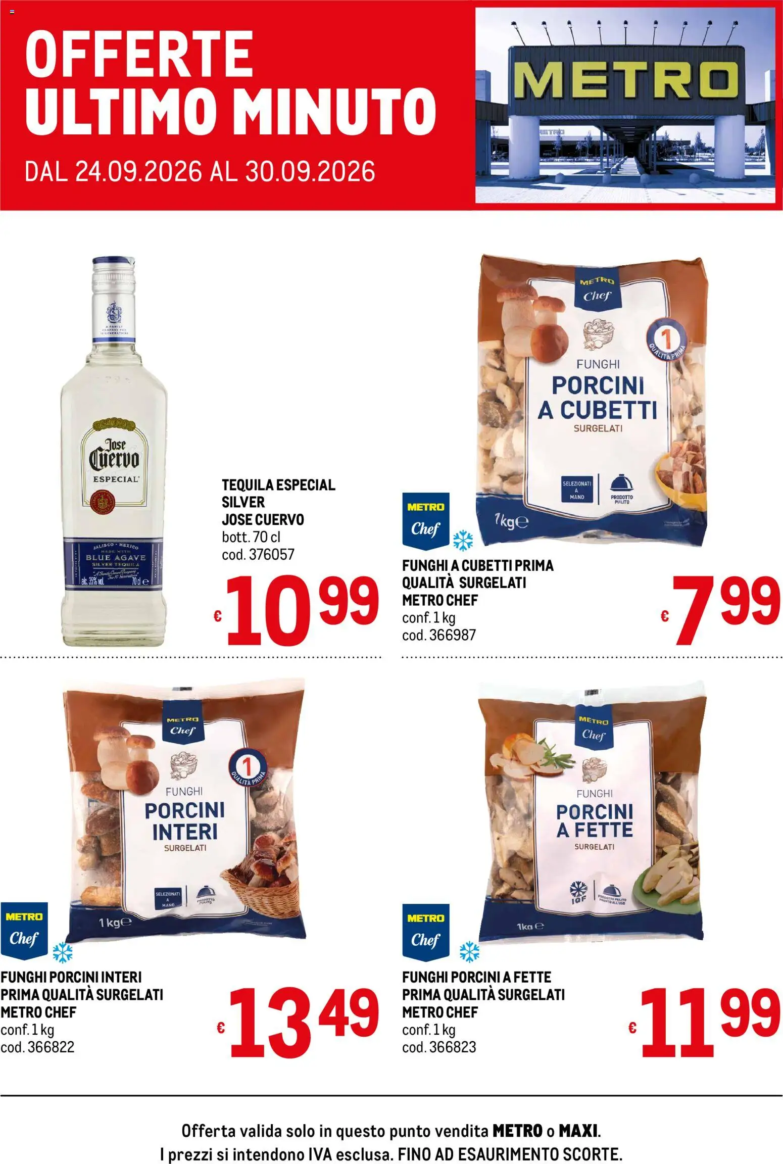 Volantino Metro del 24/09/2026 | Pagina: 1 | Prodotti: Agave, Funghi, Tequila