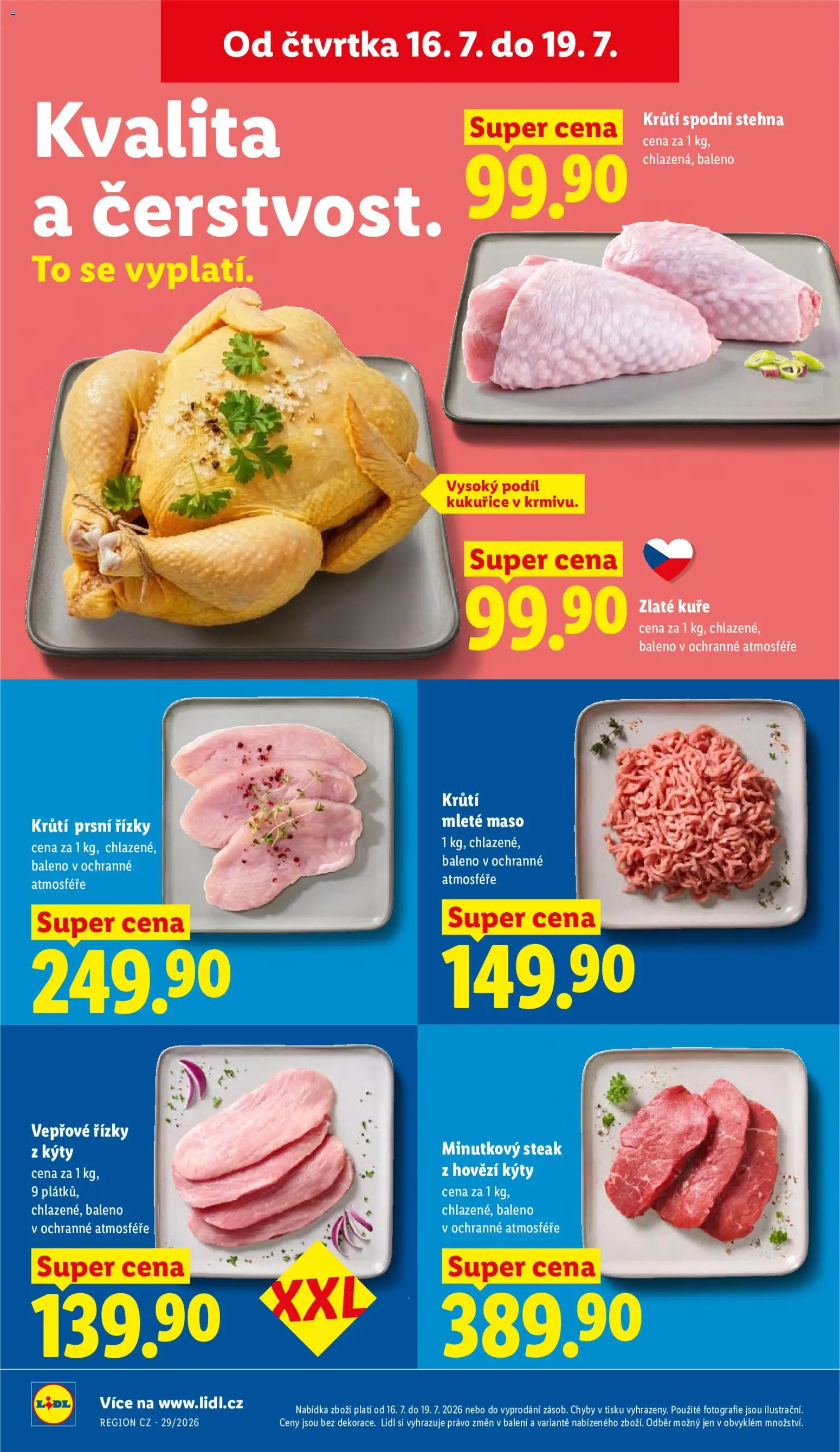 Lidl leták od 16.07.2026 | Strana: 18 | Produkty: Hovězí, Steak, Mleté maso, Kuře