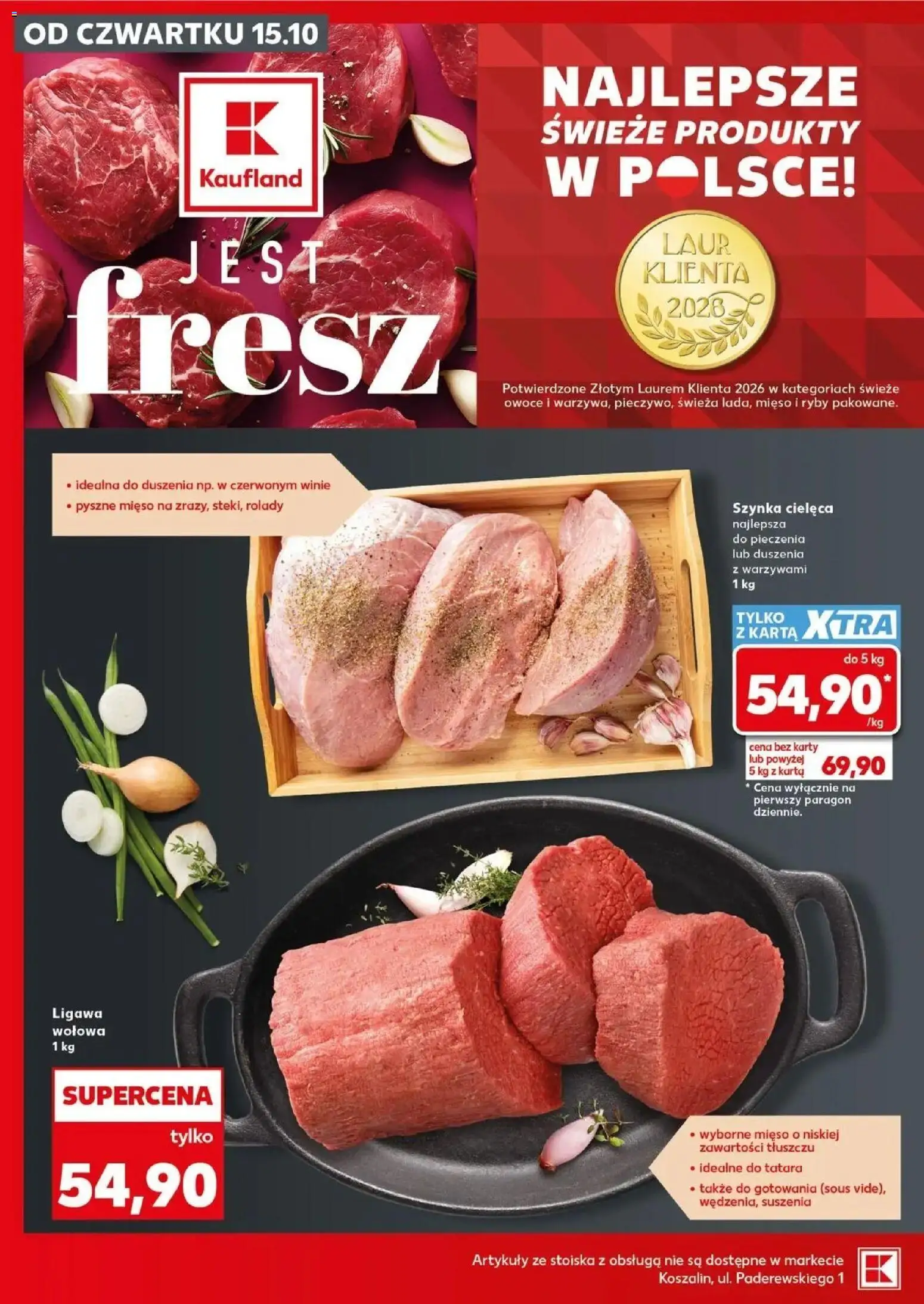 Kaufland gazetka - Super sobota od 17.10.2026 - od jutra PDF | Strona: 12 | Produkty: Karta, Mięso, Szynka, Ryby
