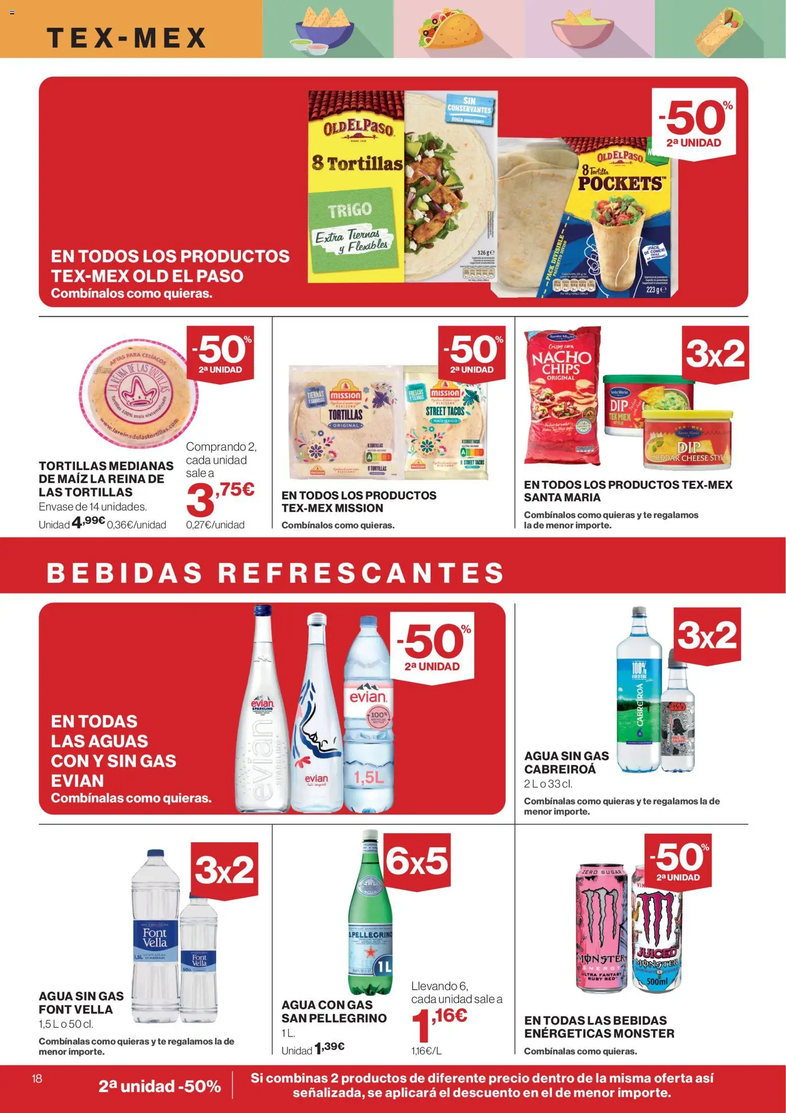 Supercor Península y Baleares │ válido desde el 21.05.2026 | Página: 18 | Productos: Agua con gas, Tacos, Té