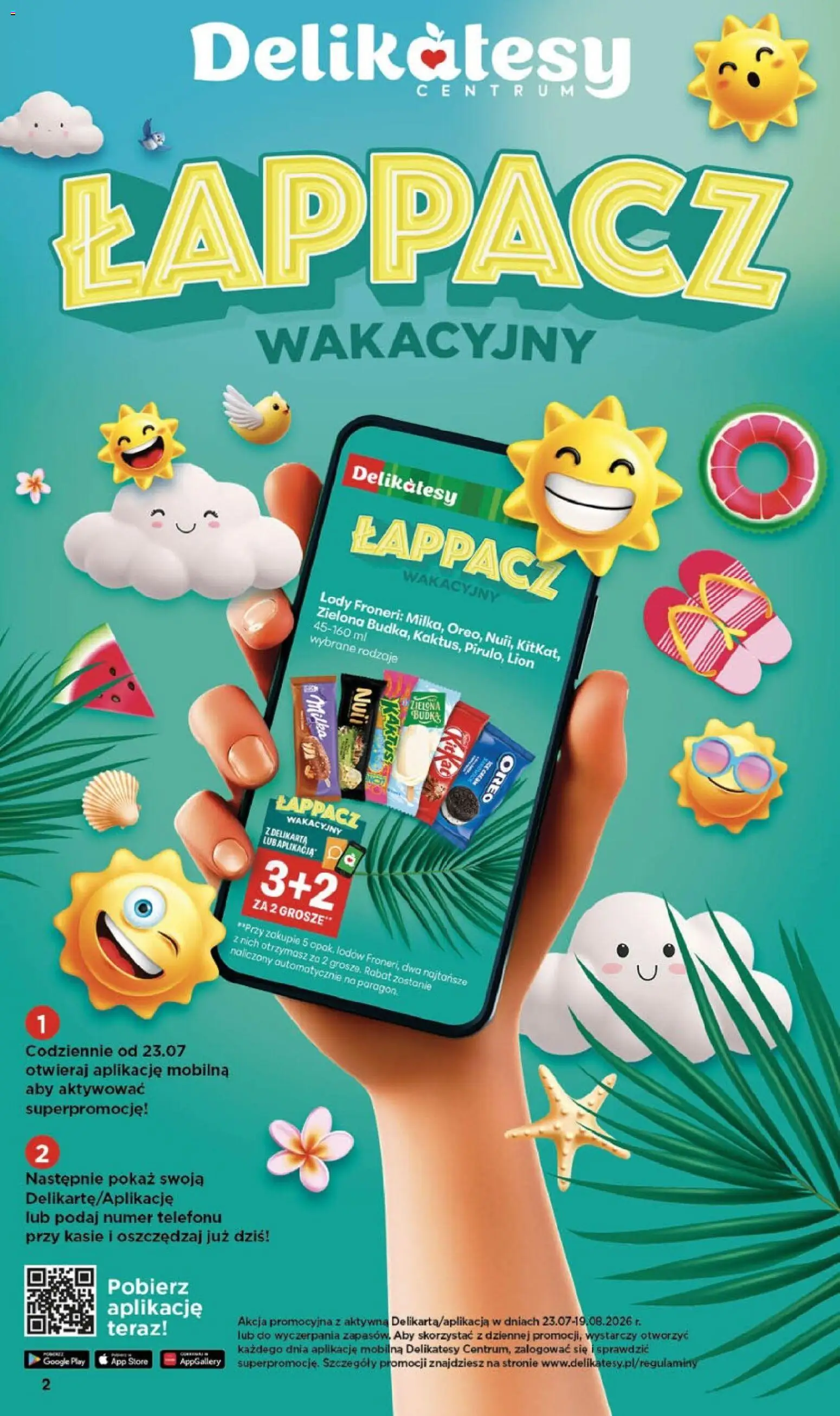 Delikatesy Centrum gazetka od 23.07.2026 | Strona: 2 | Produkty: Milka, Delikatesy, Lody