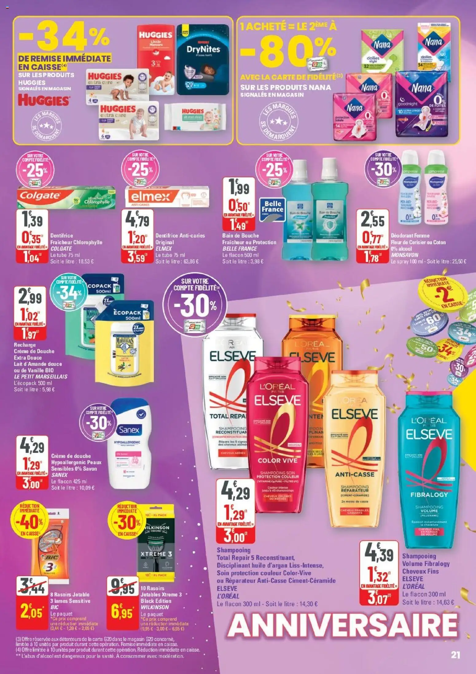 {H1} | Page: 22 | Produits: Alcool, Shampooing, Déodorant, Douche
