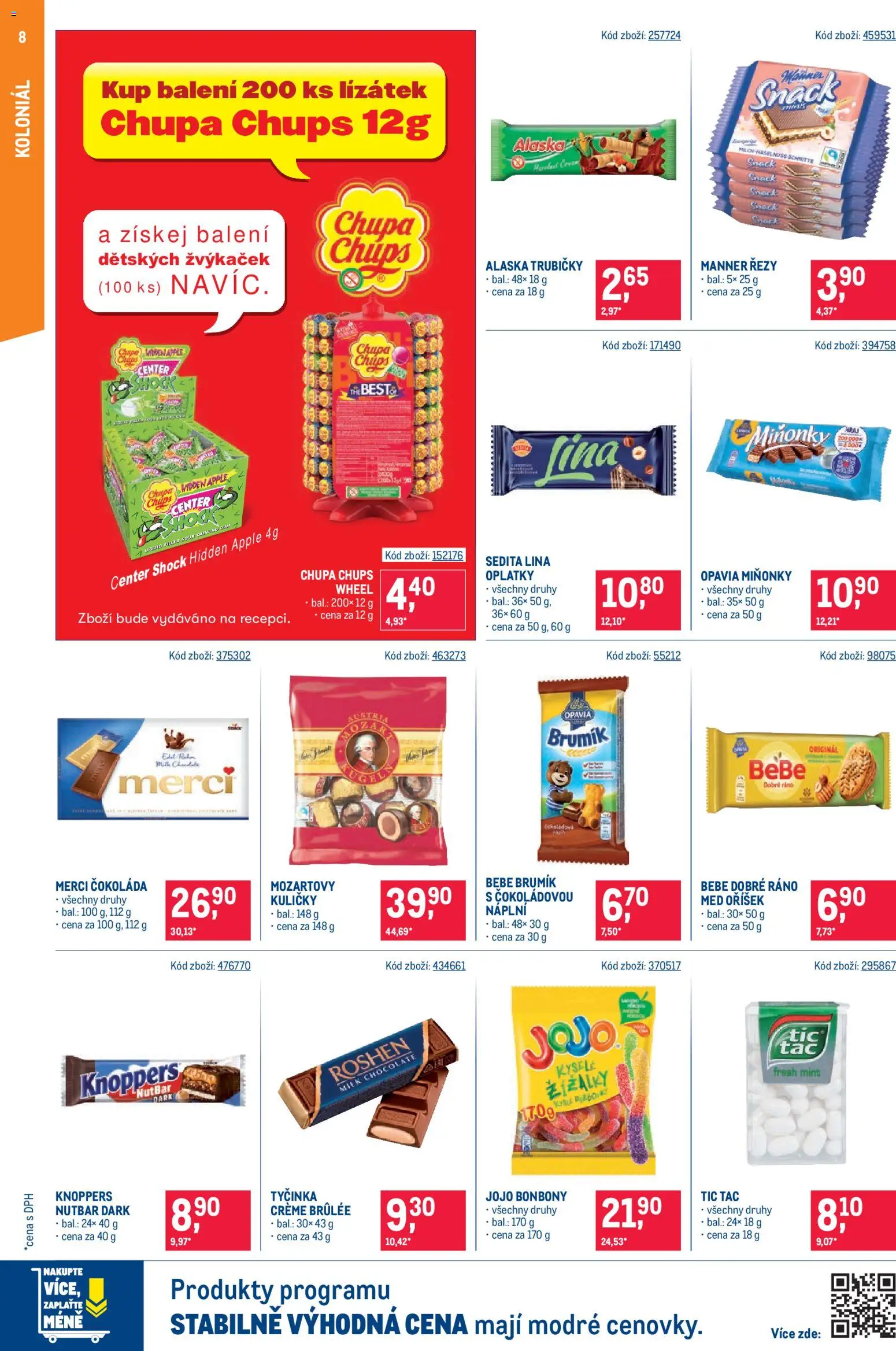Makro leták - Maloobchod od 29.07.2026 | Strana: 8 | Produkty: Jojo, Crème brûlée, Kuličky, Bebe