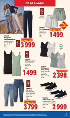 ESMARA Női egyenes szárú farmernadrág, Magas pamuttartalmú anyag elasztánnal. Méret: 36-46 - amely érvényes a következő dátumtól: 21.05.2026 | Oldal: 61