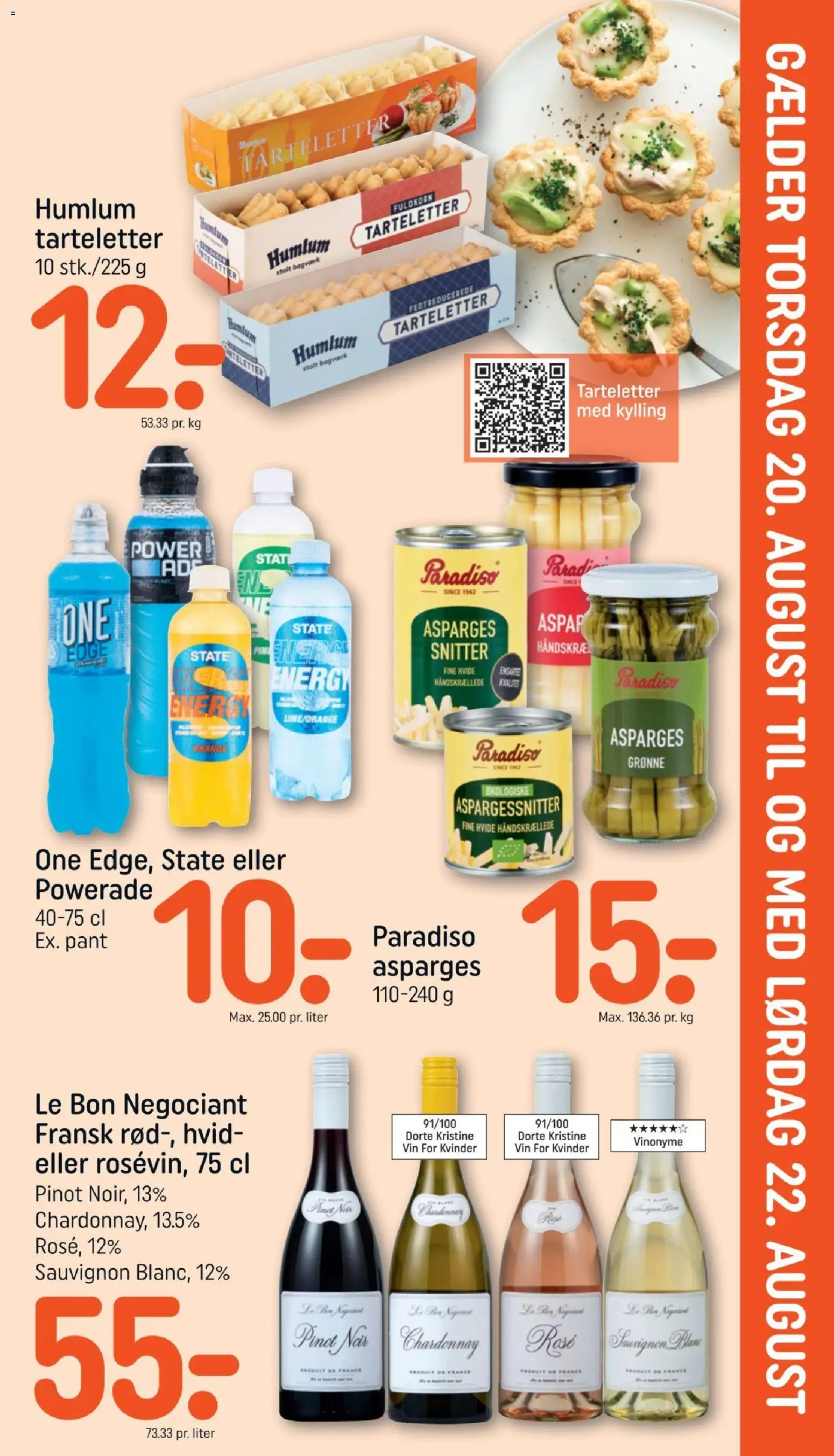 Rema 1000 tilbudsavis – gyldig fra 16/08/2026 | Side: 23 | Produkter: Vin, Tarteletter, Asparges, Aspargessnitter
