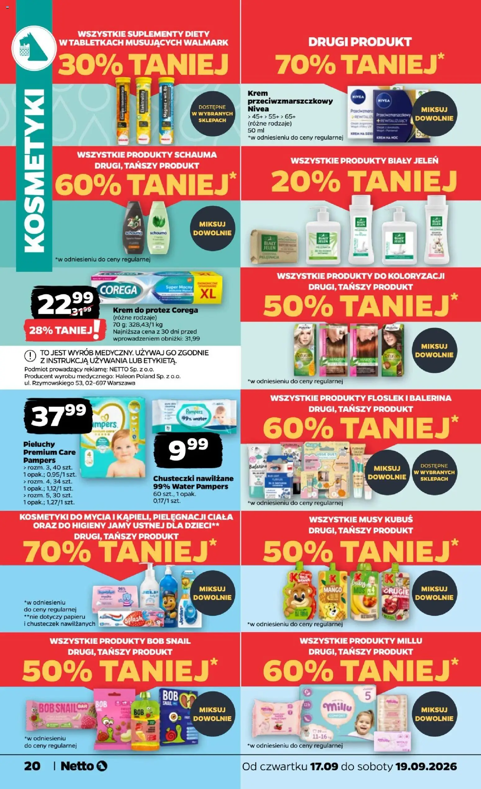 Netto gazetka od czwartku od 17.09.2026 | Strona: 20 | Produkty: Mango, Kosmetyki, Jeleń, Krem