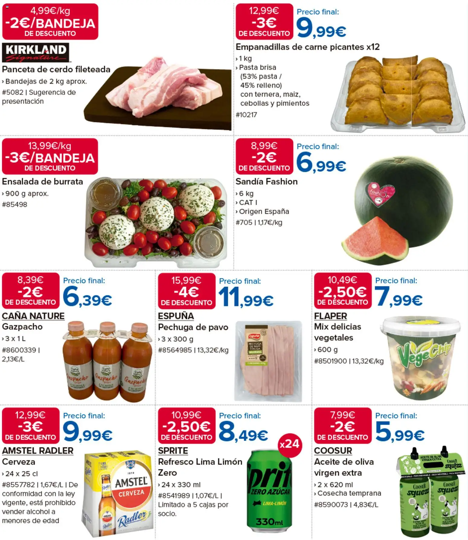 Costco 4 días de descuentos │ válido desde el 30/07/2026 | Página: 2 | Productos: Ηλεκτρικός φούρνος, Aceite, Cerveza, Aceite de oliva virgen extra