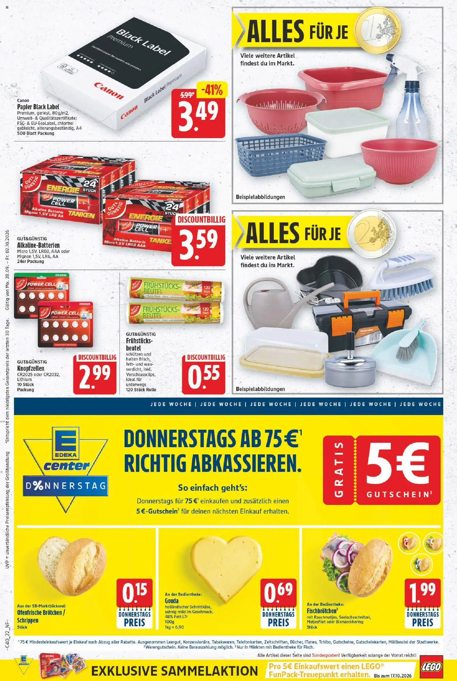 E center Prospekt – gültig ab 28.09.2026 | Seite: 22 | Produkte: Gouda, Batterie, Ofenfrische