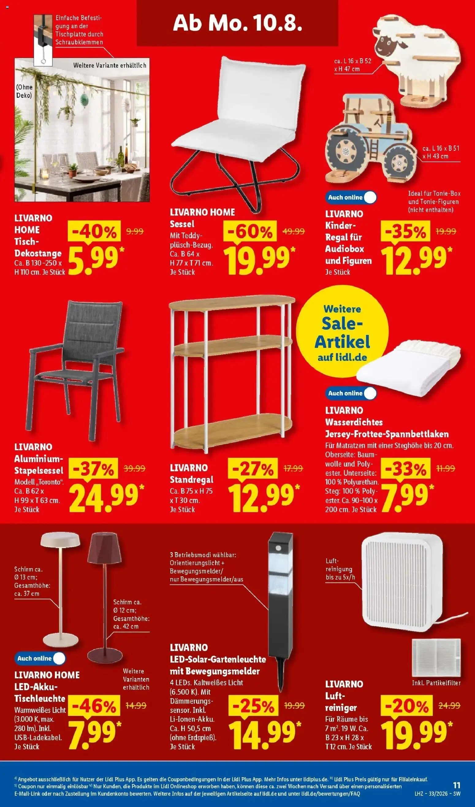 Lidl Prospekt Ilvesheim – gültig ab 10.08.2026 | Seite: 27 | Produkte: Luftreiniger, Sessel, Regal, Tisch