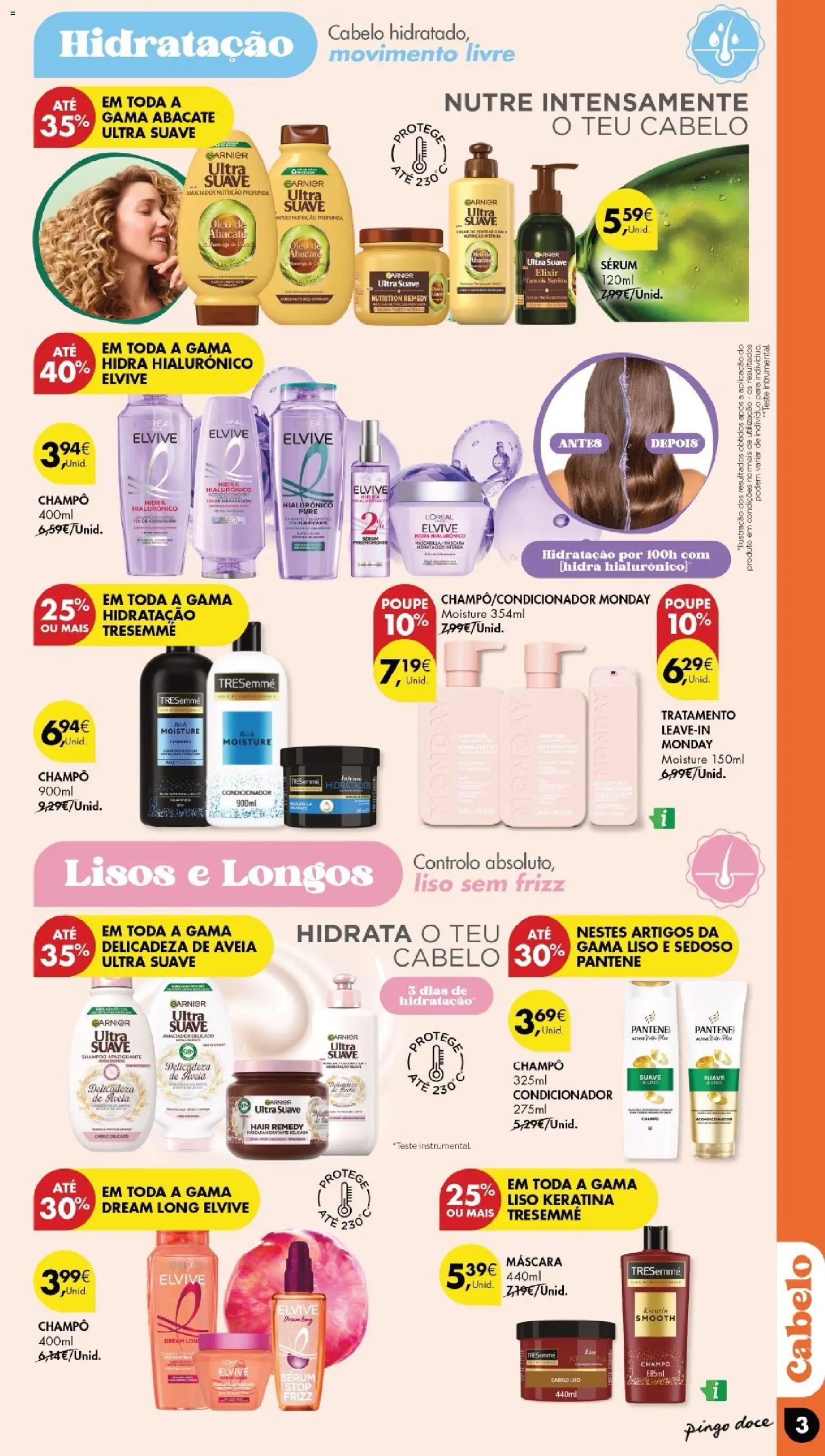 Pingo Doce Beleza │ válido de 18/08/2026 | Página: 3 | Produtos: Aveia, Champô, Condicionador, Abacate