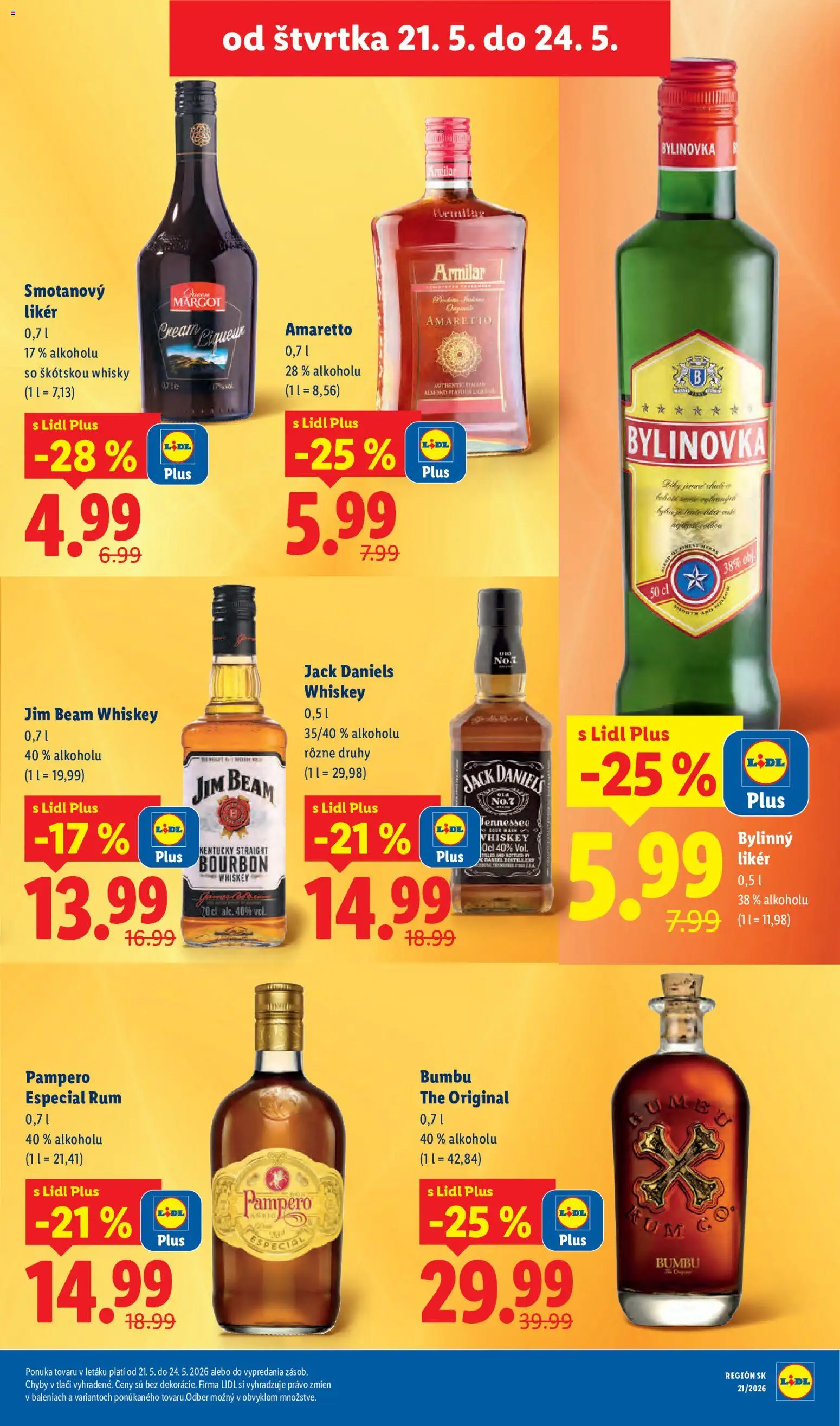 Nové Lidl akcie – leták je platný od 18.05.2026 | Strana: 71 | Produkty: Jim Beam, Whisky, Rum, Jack Daniel's