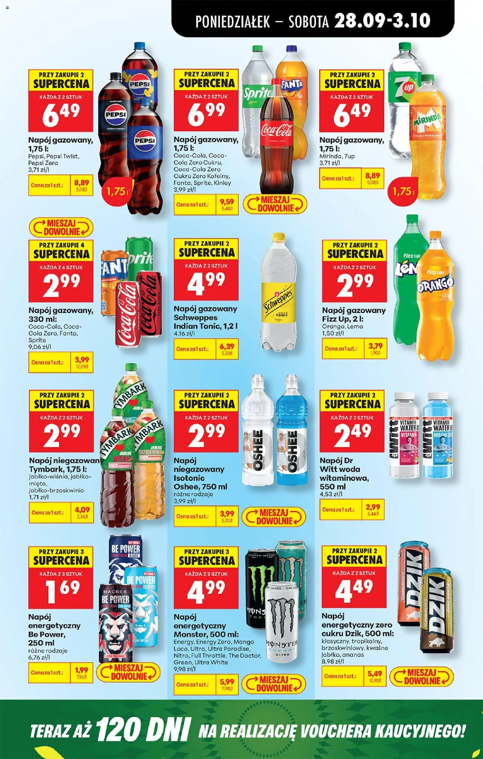 Biedronka Polsko leták - Codziennie niskie ceny od 28.09.2026 | Strana: 85 | Produkty: Mango, Fanta, Coca cola, Schweppes Tonic