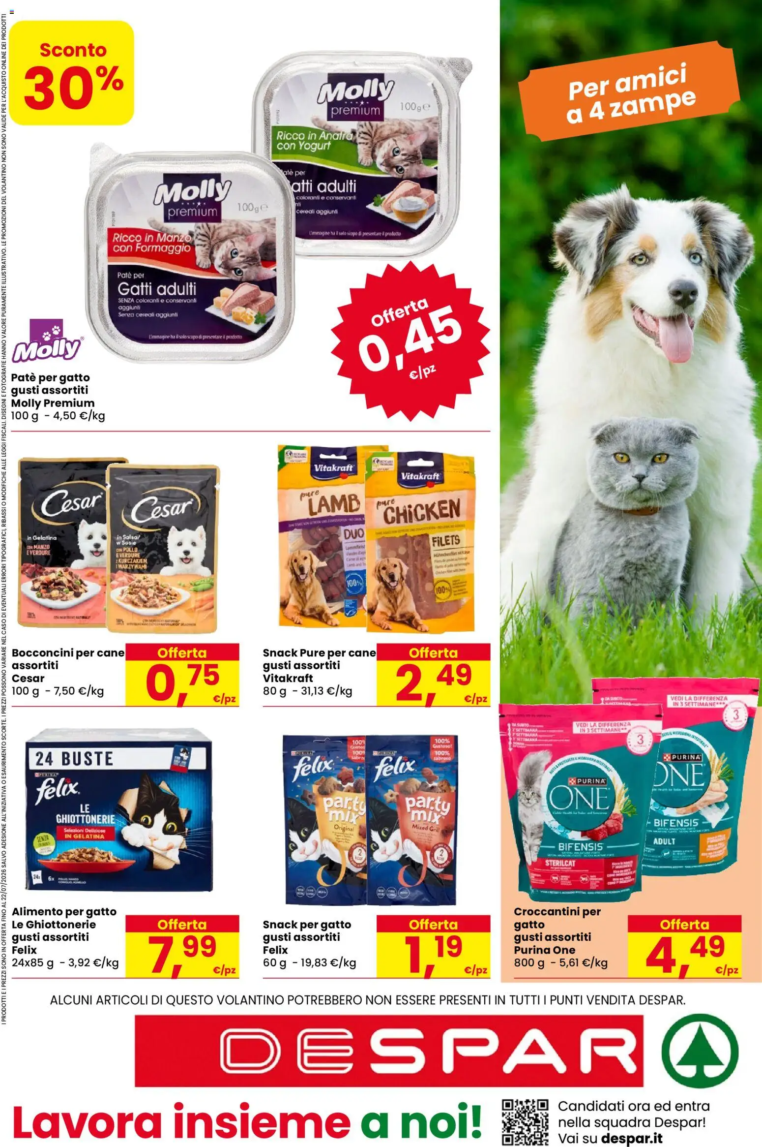 Volantino Despar del 09/07/2026 | Pagina: 16 | Prodotti: Paté, Pollo, Manzo, Cereali