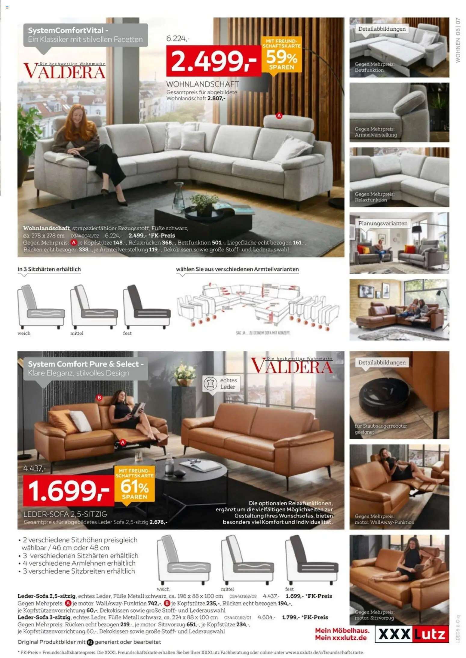 XXXLutz Beldomo Spezial – gültig ab 15.08.2026 | Seite: 7 | Produkte: Wohnlandschaft, Ledersofa, Sofa