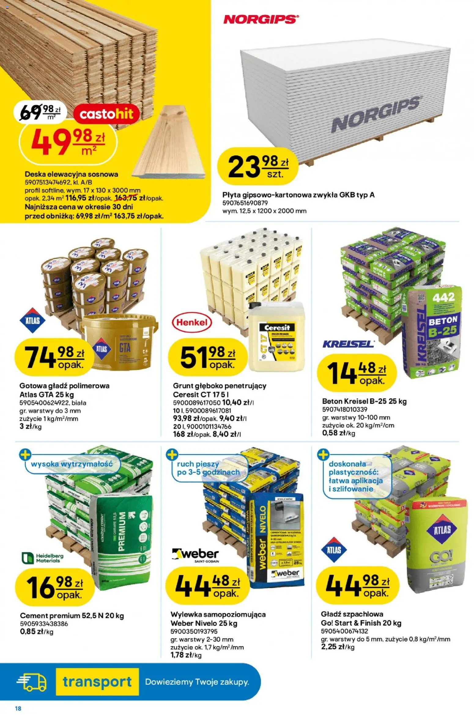Castorama gazetka od 16.09.2026 | Strona: 18 | Produkty: Cement, Finish