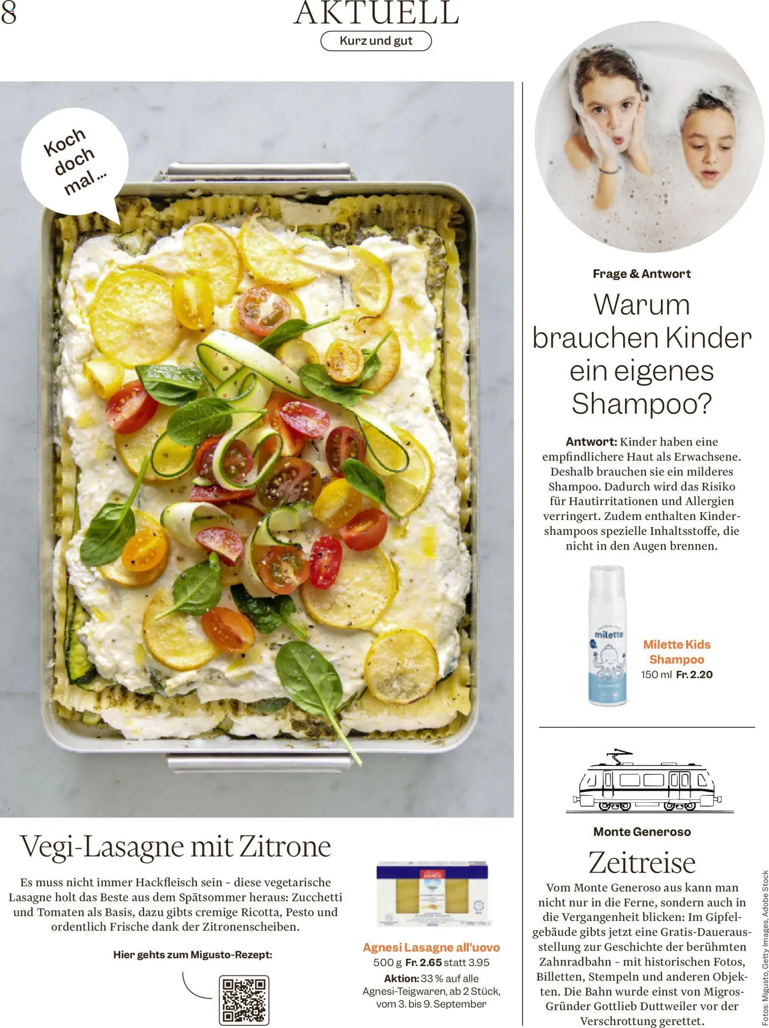 Migros aktionen Magazin – gültig ab 02.09.2026 | Seite: 8 | Produkte: Shampoo, Tomaten, Zitrone
