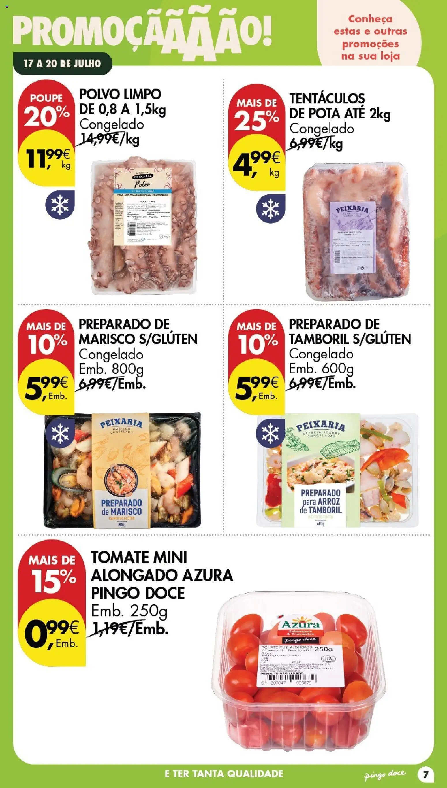 Pingo Doce Poupe este Fim de Semana │ válido de 17/07/2026 | Página: 5 | Produtos: Polvo, Tamboril, Arroz, Tomate