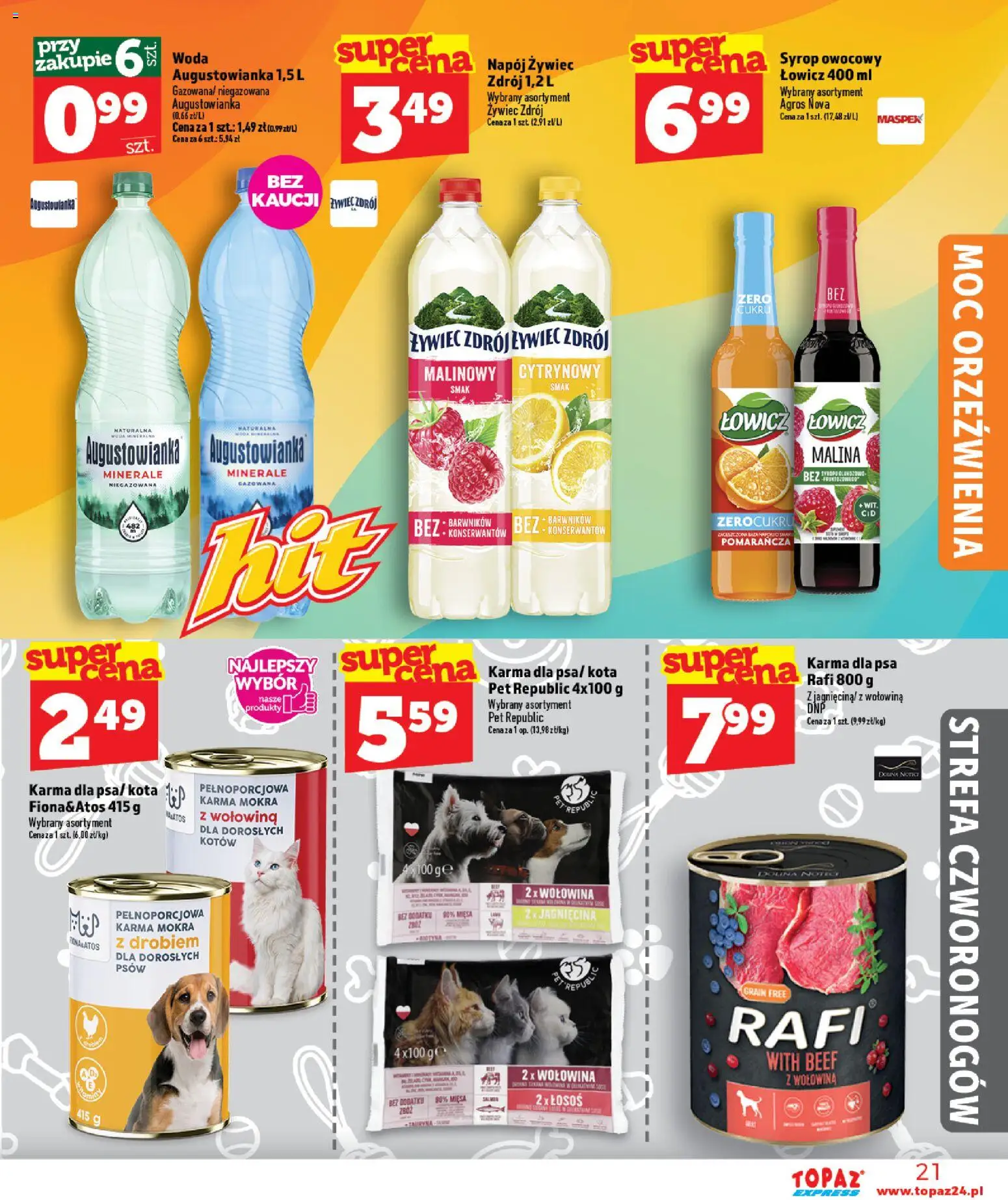 Topaz gazetka - Express od 25.06.2026 | Strona: 21 | Produkty: Malina, Jagnięcina, Wołowina, Woda