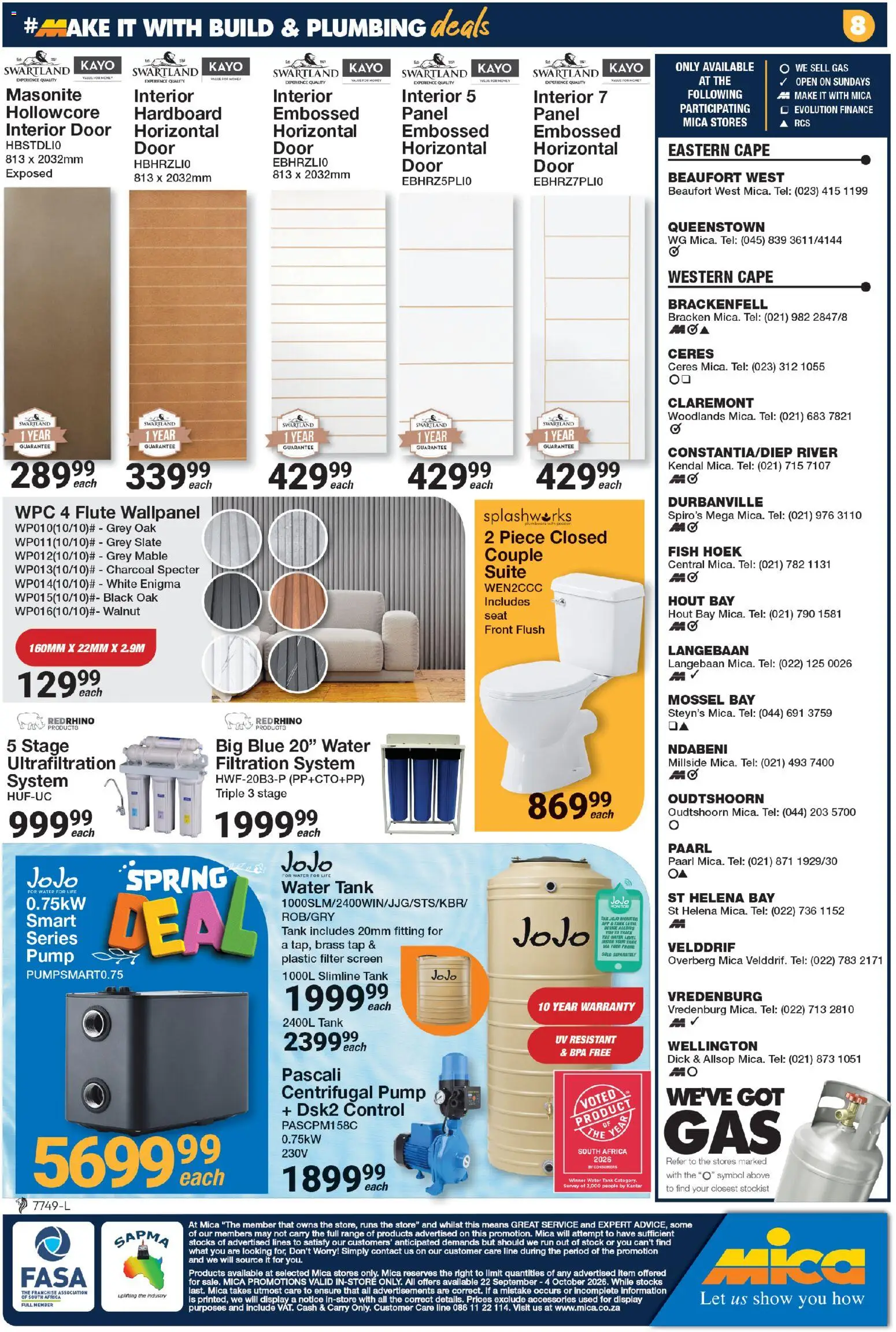 New MICA catalogue – valid from 22/09/2026 | Page: 10 | Products: Tank, Fish, Stock, Water