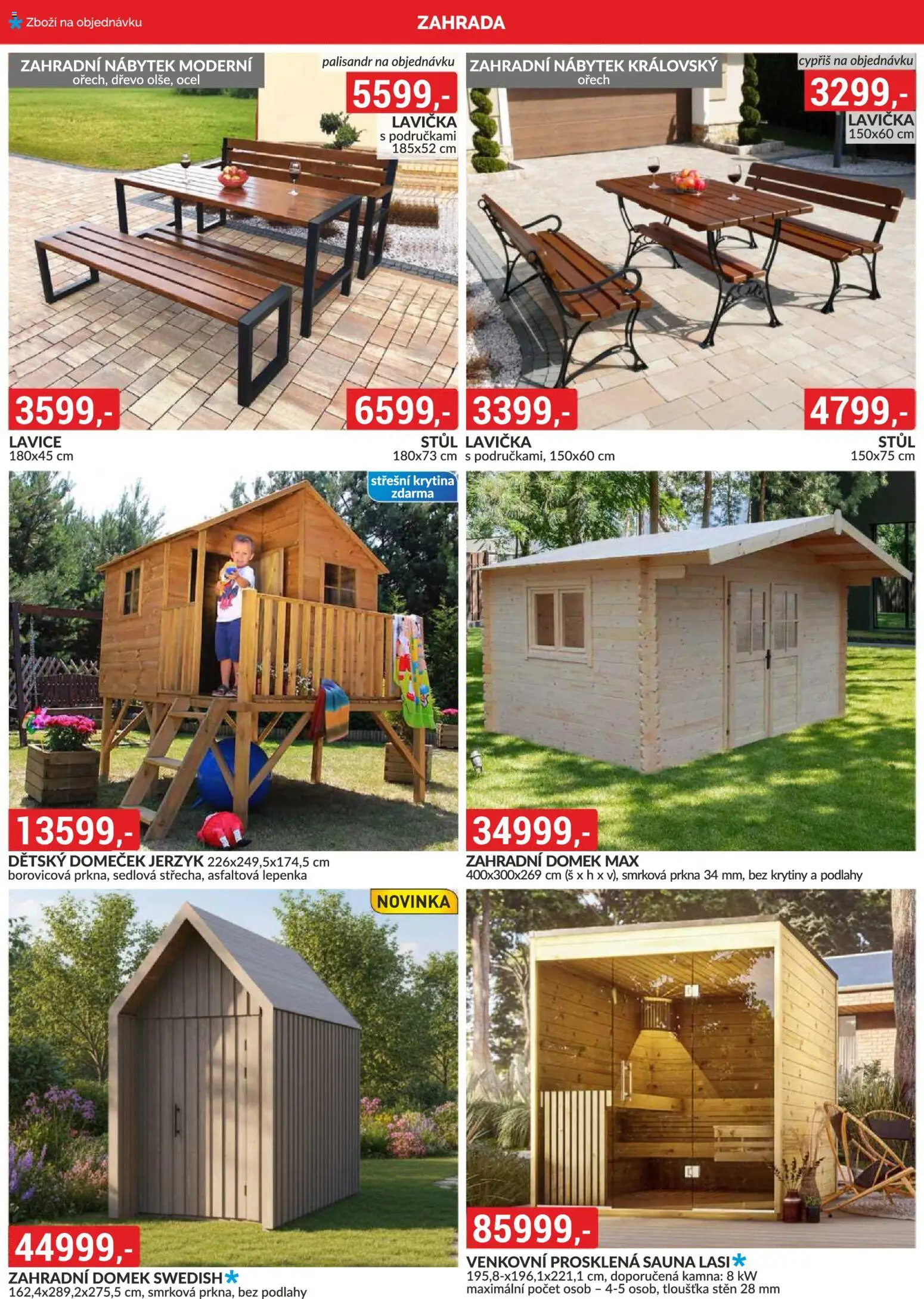 BAUMAX leták od 01.07.2026 | Strana: 13 | Produkty: Sauna, Nábytek, Zahradní nábytek, Lavice