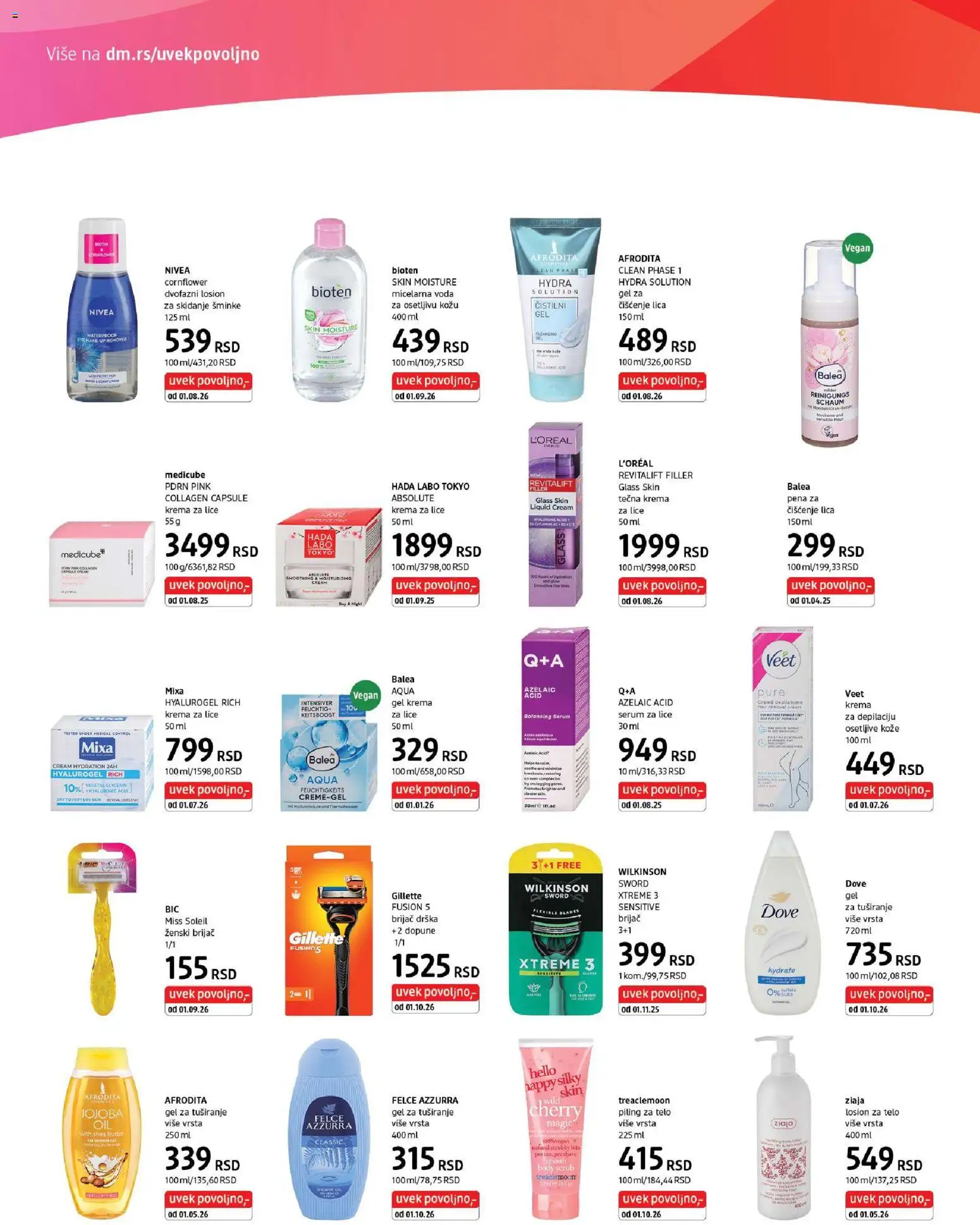 DM Drogerie katalog - važi od 16.10.2026 | Strana: 4 | Proizvode: Pena, Voda, Micelarna voda, Dove