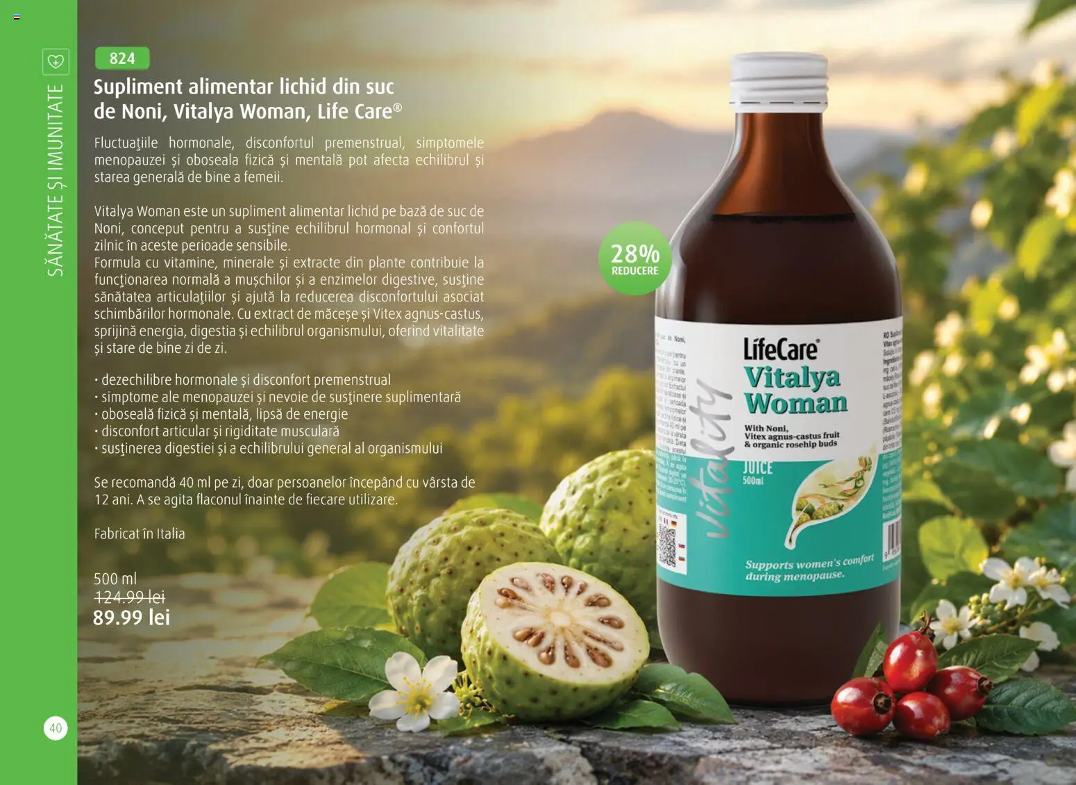 Noul catalog Life Care – valabil de la 01.10.2026 | Pagină: 42 | Produse: Șal, Cadă, Suc