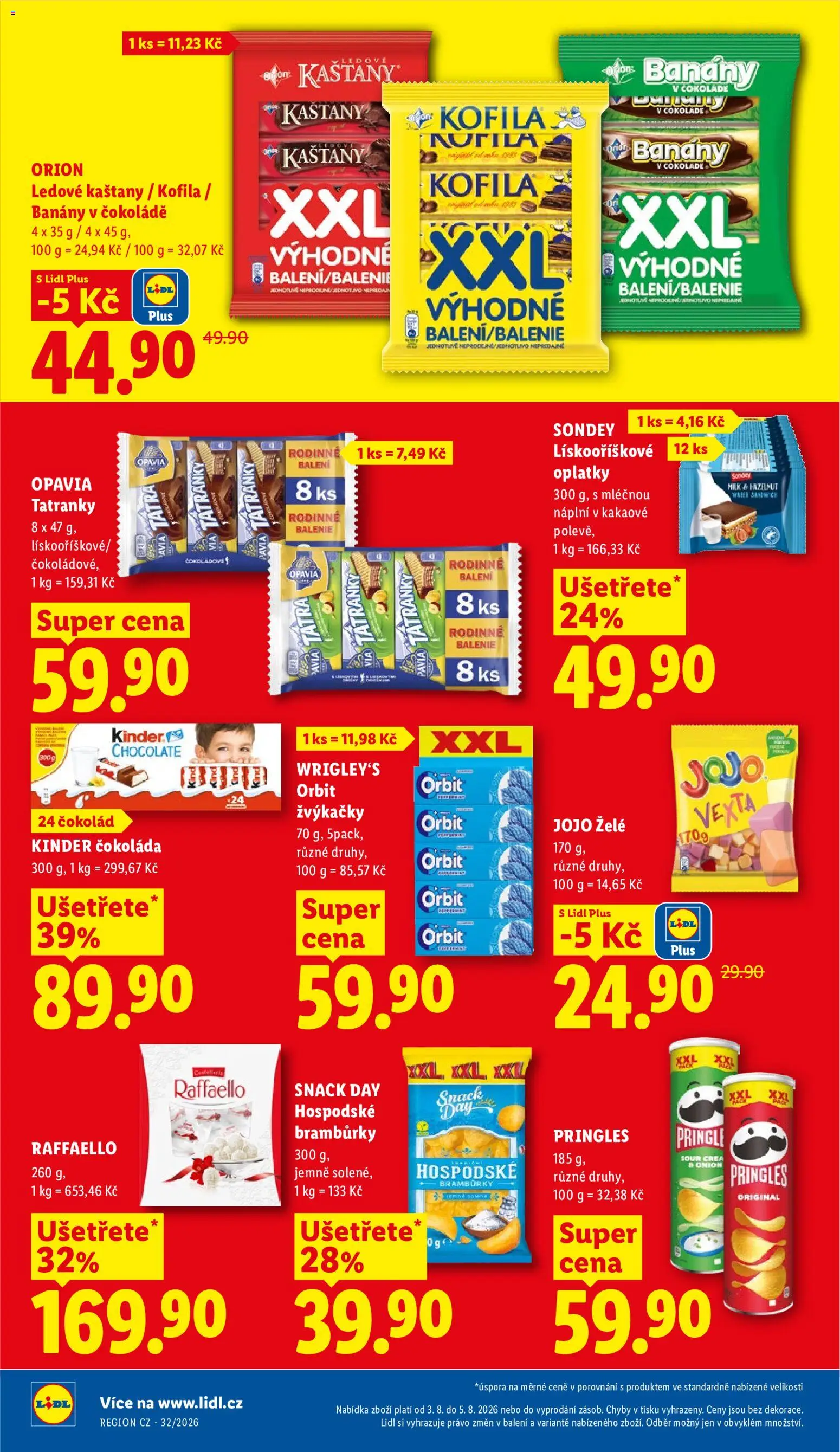 Lidl leták od 03.08.2026 | Strana: 24 | Produkty: Jojo, Čokoláda 70, Žvýkačky orbit, Kofila