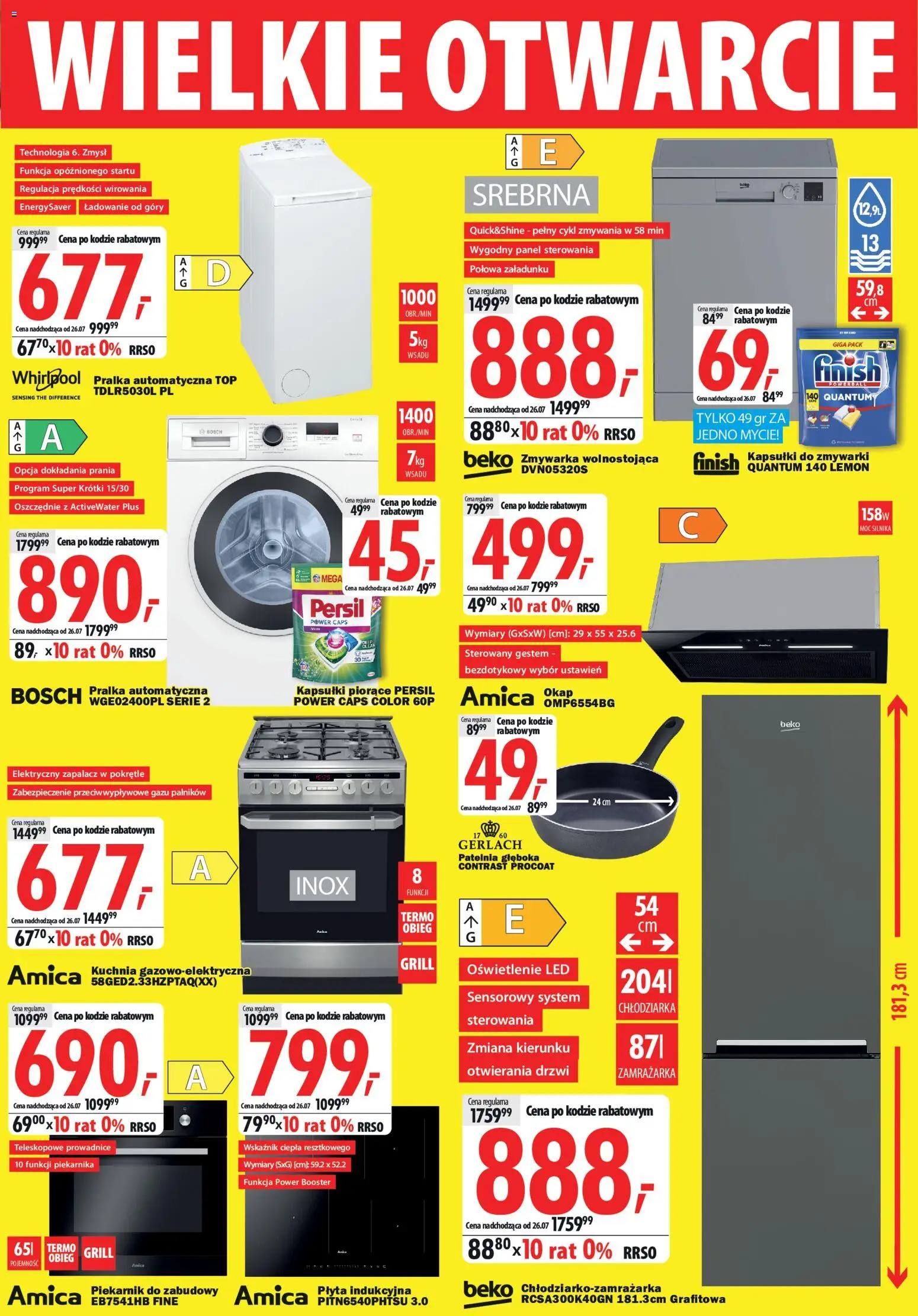 Mediaexpert promocje - Wielkie otwarcie Rybnik od 16.07.2026 | Strona: 7 | Produkty: Top, Okap, Patelnia, Finish