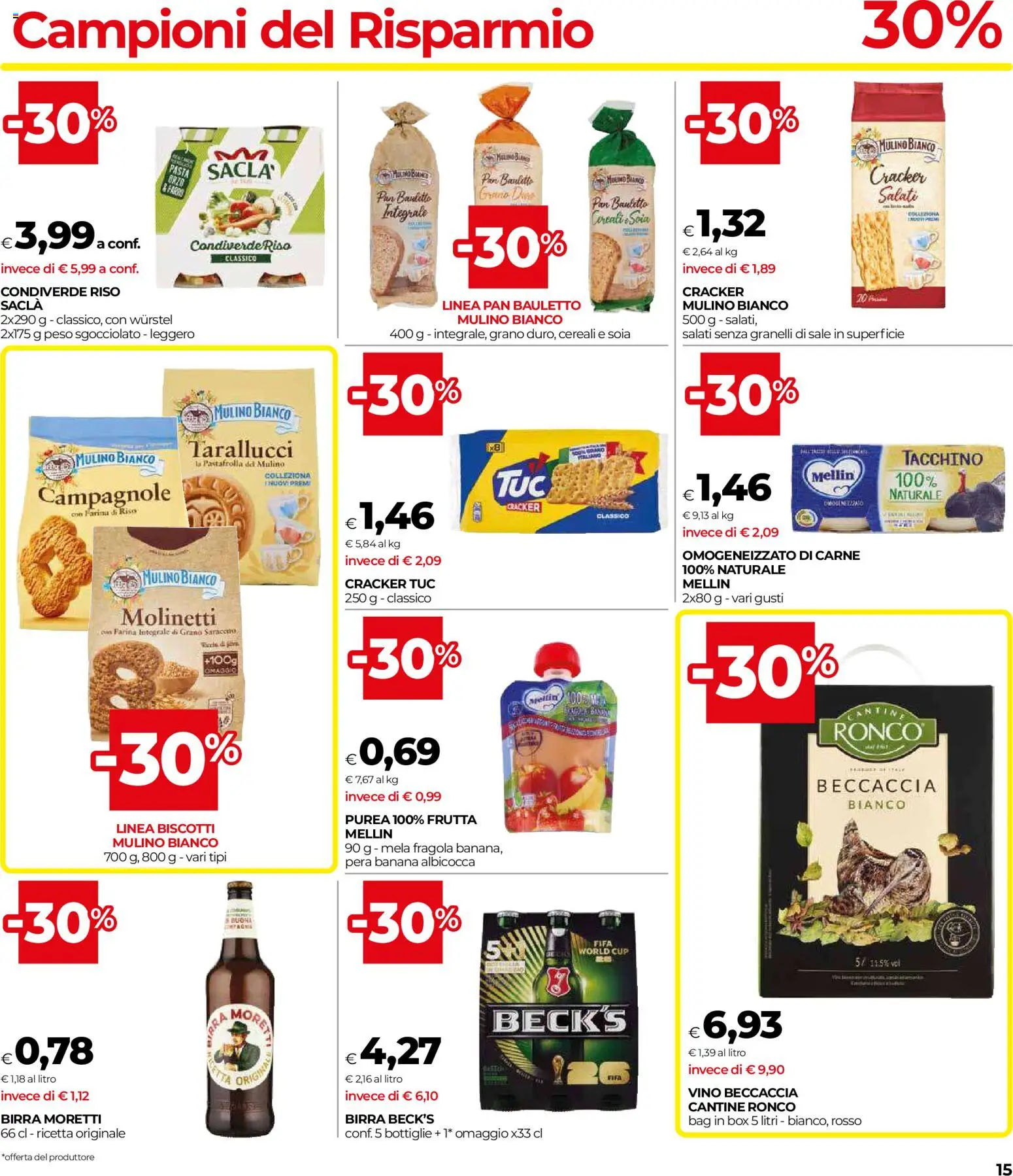 Volantino COOP del 16/07/2026 | Pagina: 15 | Prodotti: Riso, Frutta, Sale, Wurstel