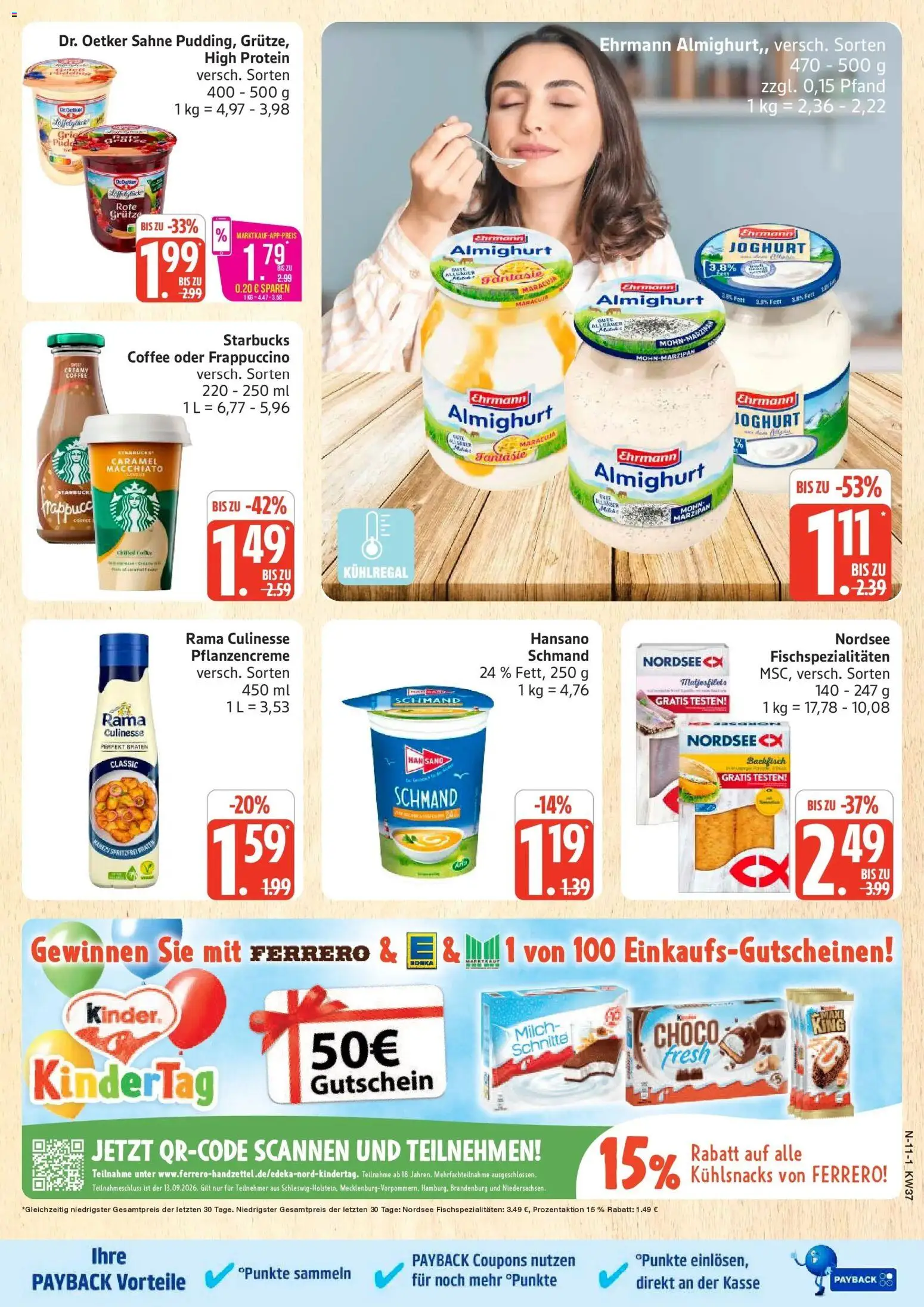 Marktkauf Prospekt Buxtehude (ab 07.09.2026) » Angebote online | Seite: 11 | Produkte: Rama, Milch, Joghurt, Starbucks