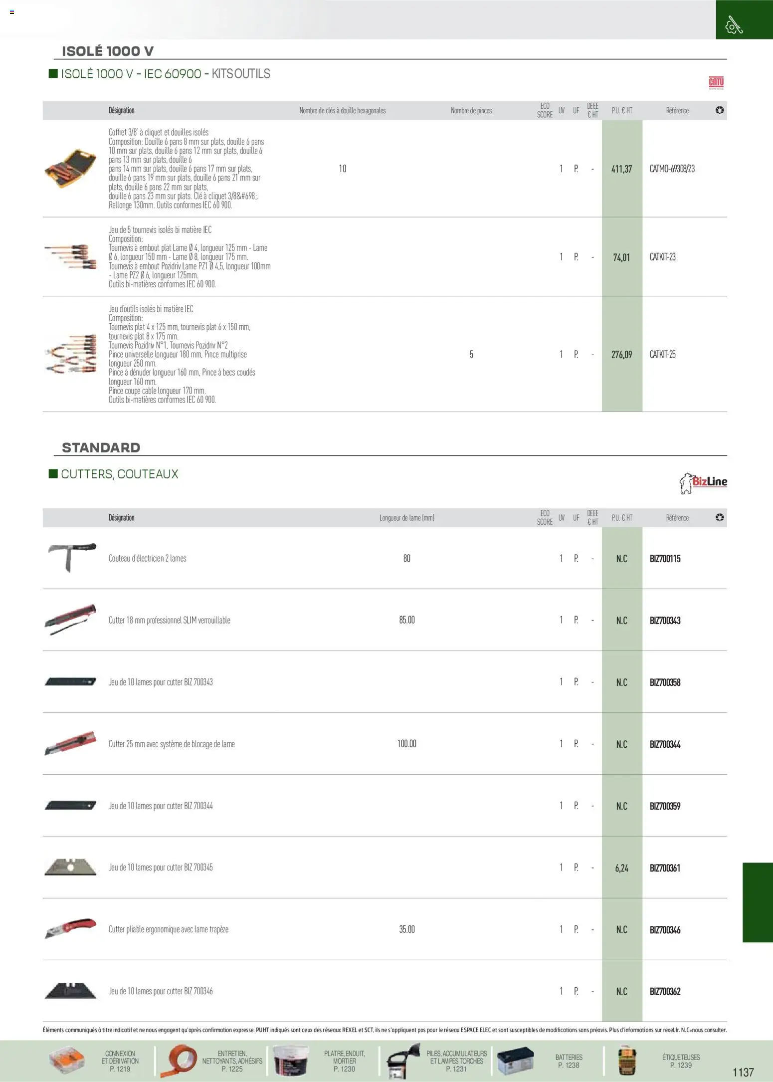 {H1} | Page: 28 | Produits: Câble, Pinces, Tournevis, Mortier