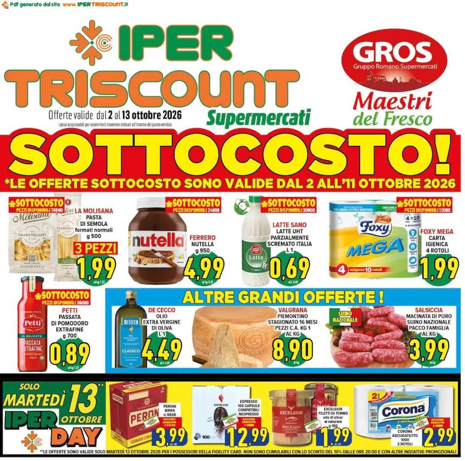 Volantino Ipertriscount del 02/10/2026 | Pagina: 1 | Prodotti: La Molisana, Pomodoro, Pasta, Tonno